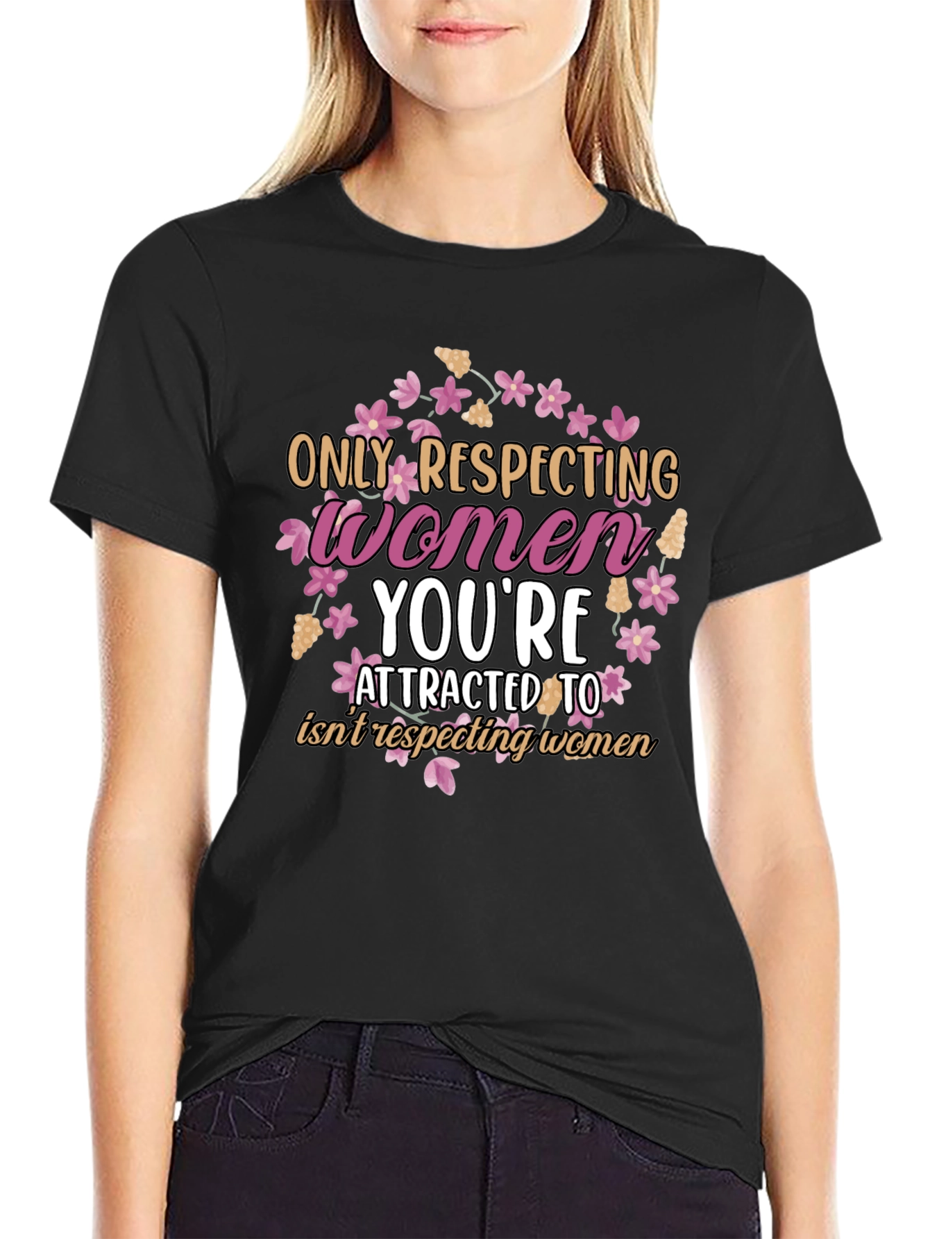 Respect Women Graphic Tee - Trendy Unisex T-Shirt