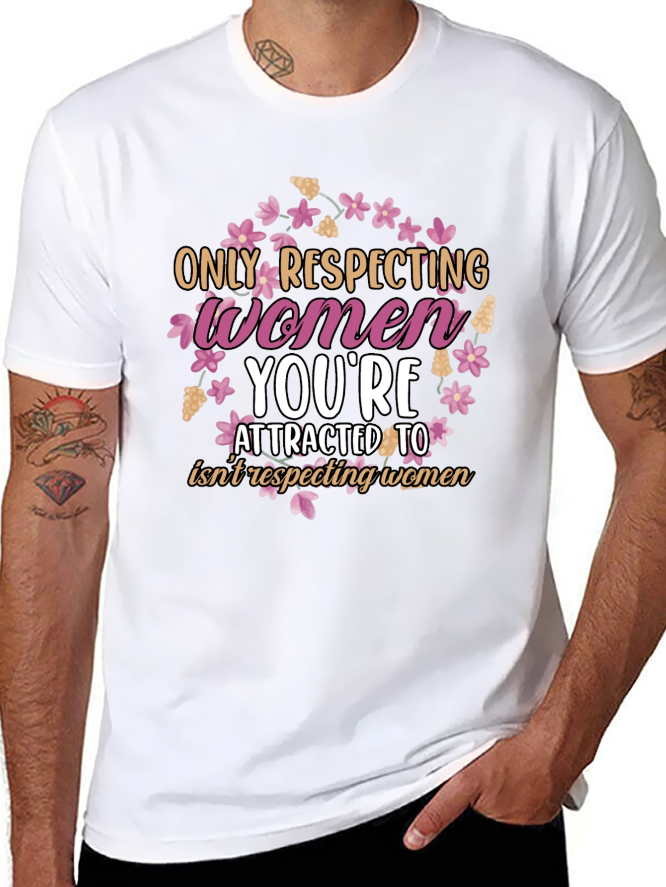 Respect Women Graphic Tee - Trendy Unisex T-Shirt