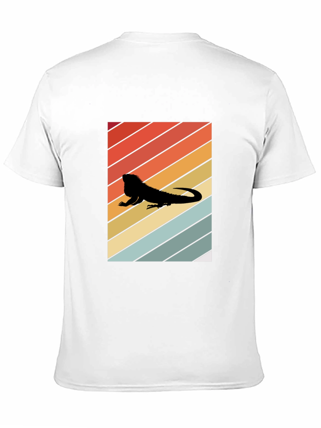 Retro Iguana Sunset Tee - Cool Reptile Lover Shirt