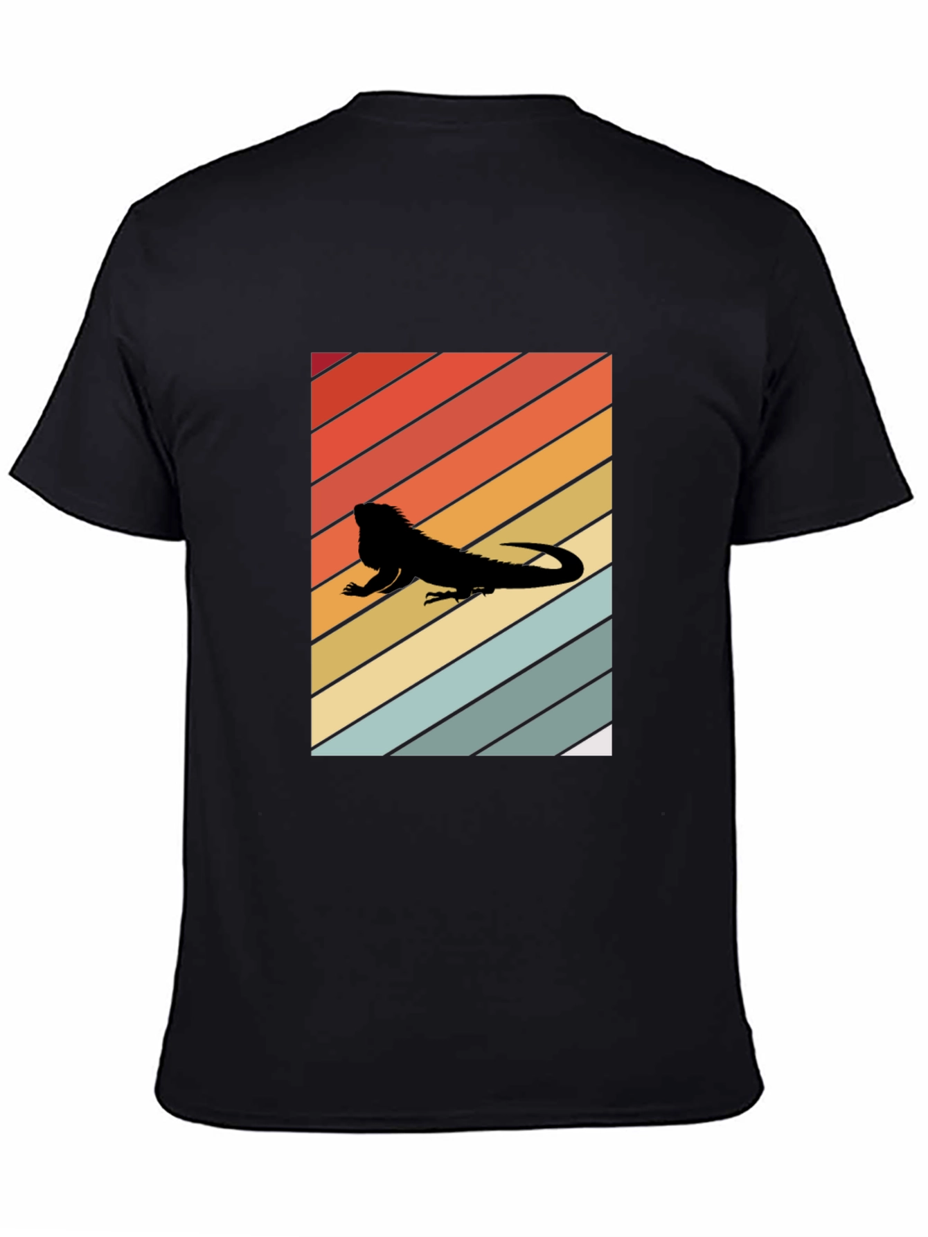 Retro Iguana Sunset Tee - Cool Reptile Lover Shirt
