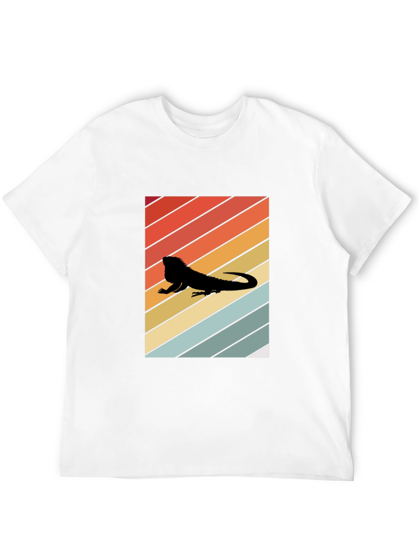 Retro Iguana Sunset Tee - Cool Reptile Lover Shirt