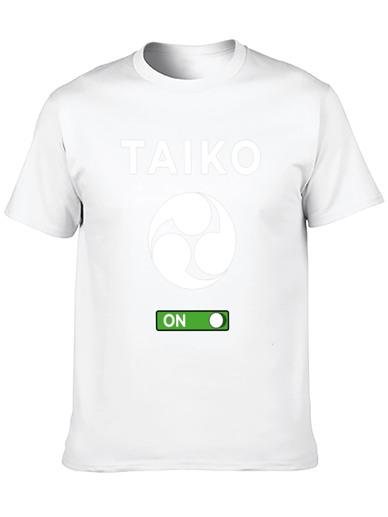 Taiko ON Black T-Shirt - Japanese Drumming Inspired Design