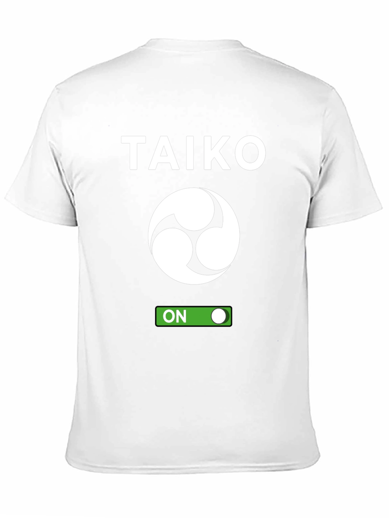 Taiko ON Black T-Shirt - Japanese Drumming Inspired Design