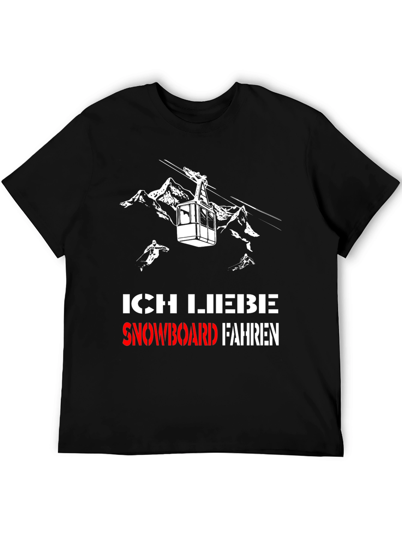 Ich Liebe Snowboard Fahren Graphic T-Shirt