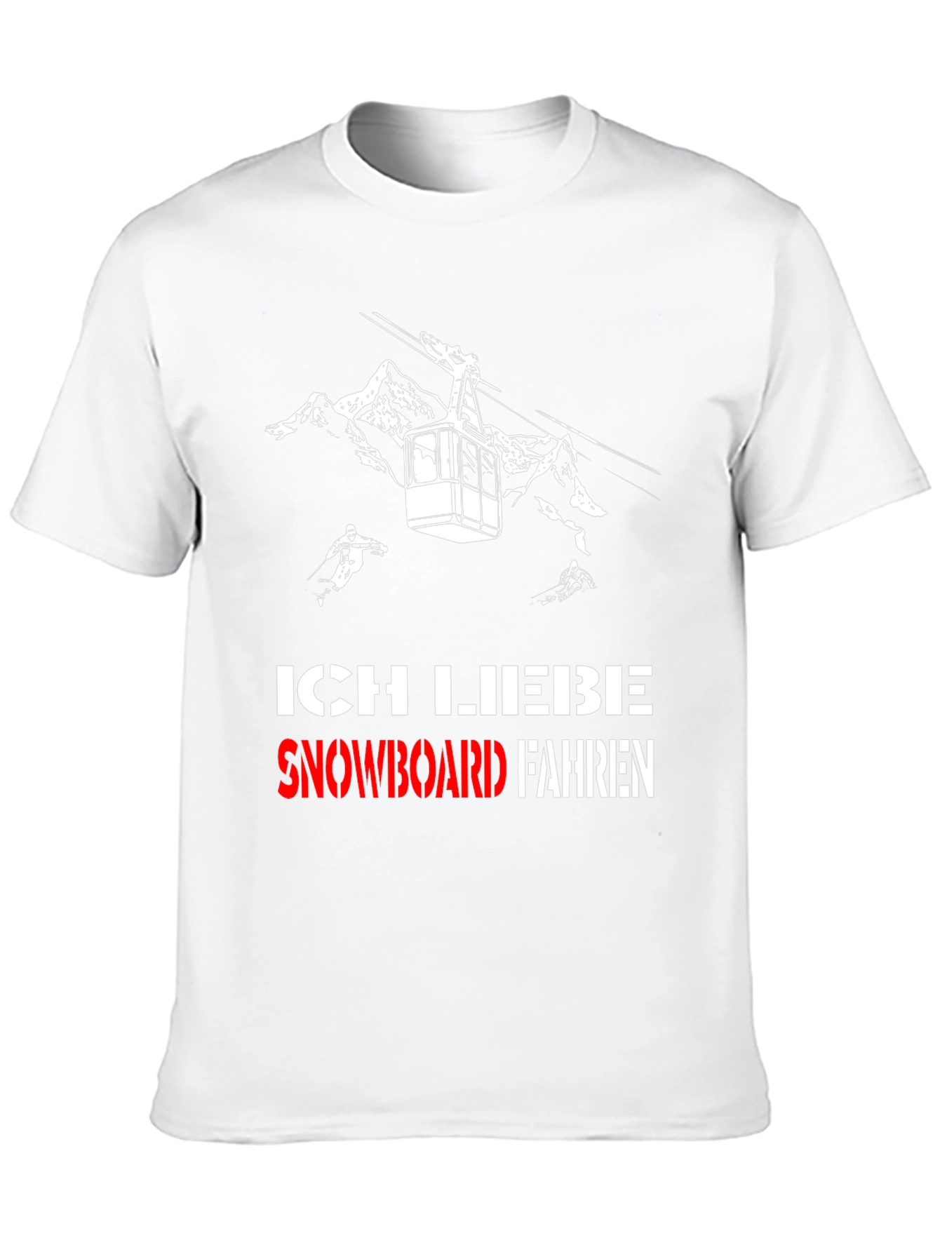 Ich Liebe Snowboard Fahren Graphic T-Shirt