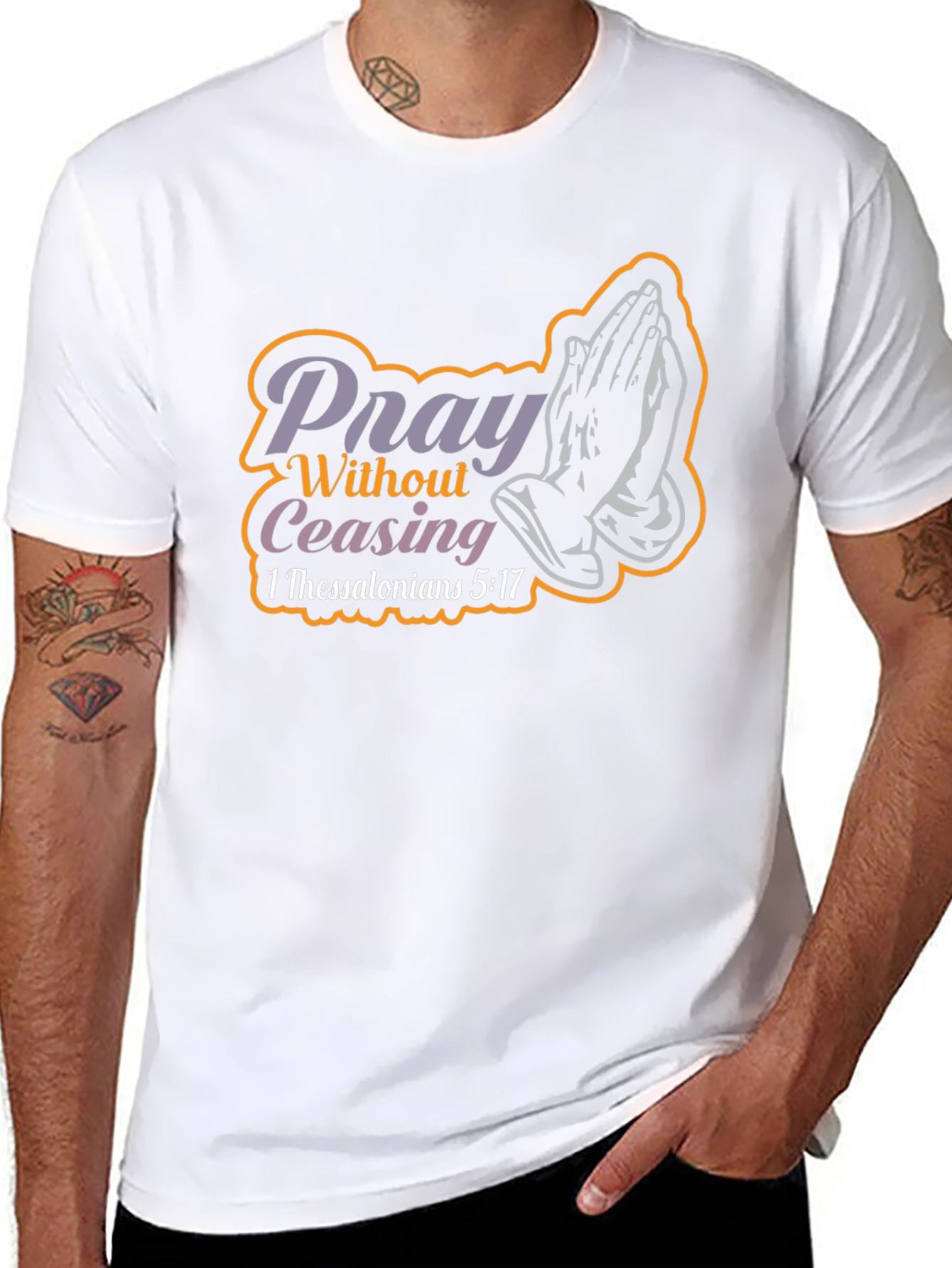 Pray Without Ceasing Black T-Shirt