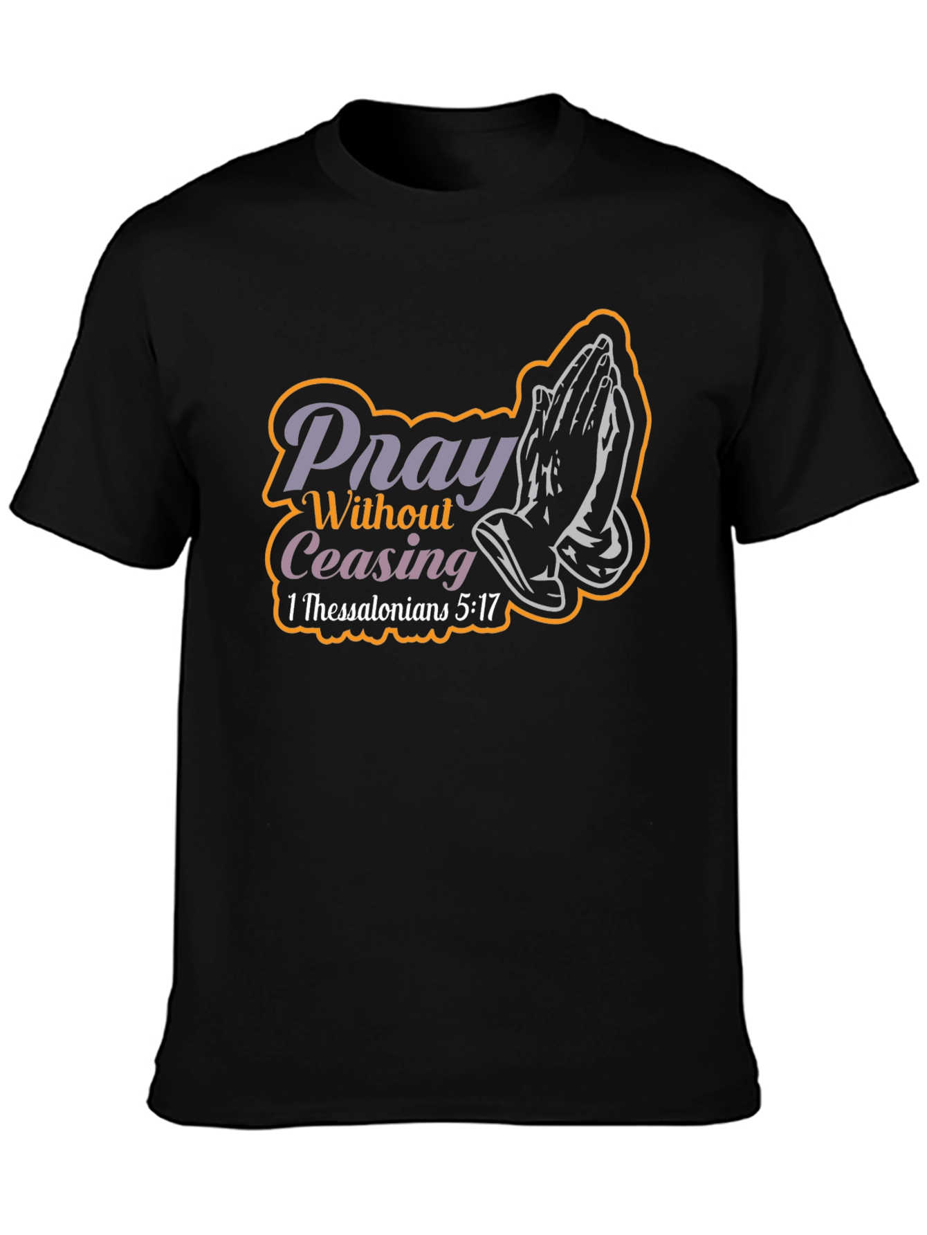 Pray Without Ceasing Black T-Shirt