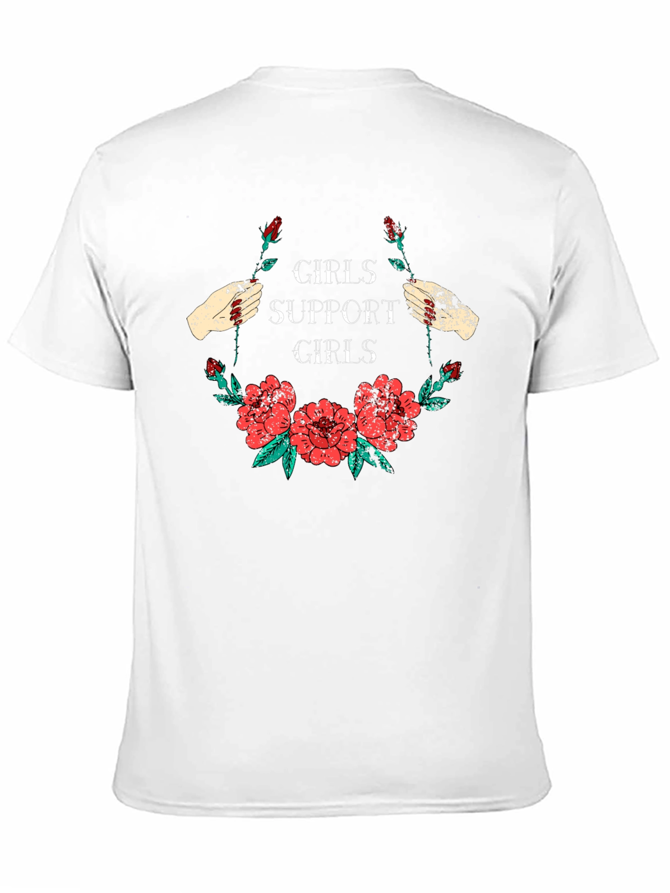 Girls Support Girls Graphic T-Shirt Floral Design