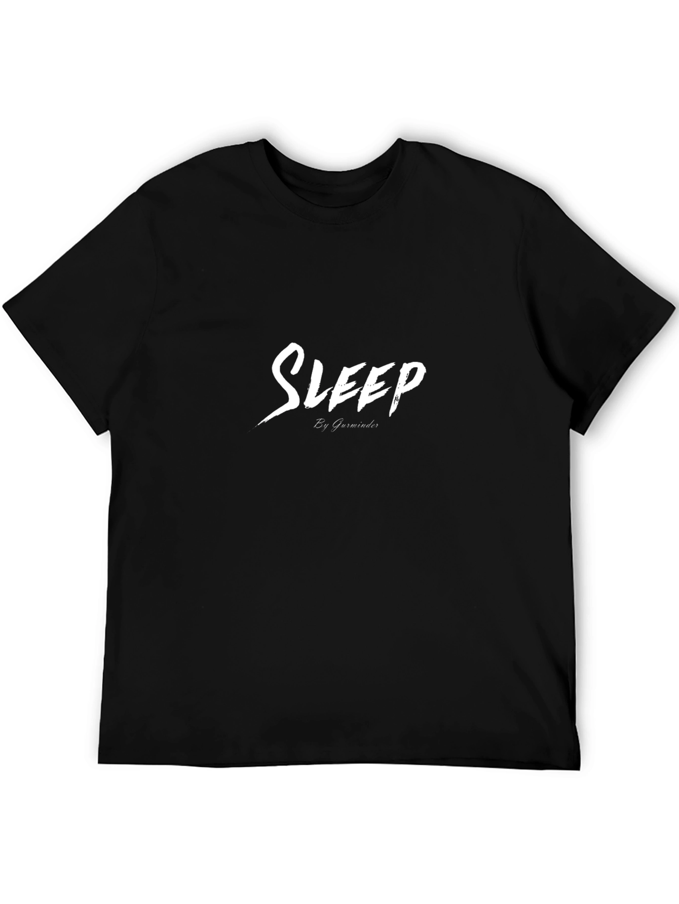 Sleep Graphic T-Shirt - Black Cotton Blend