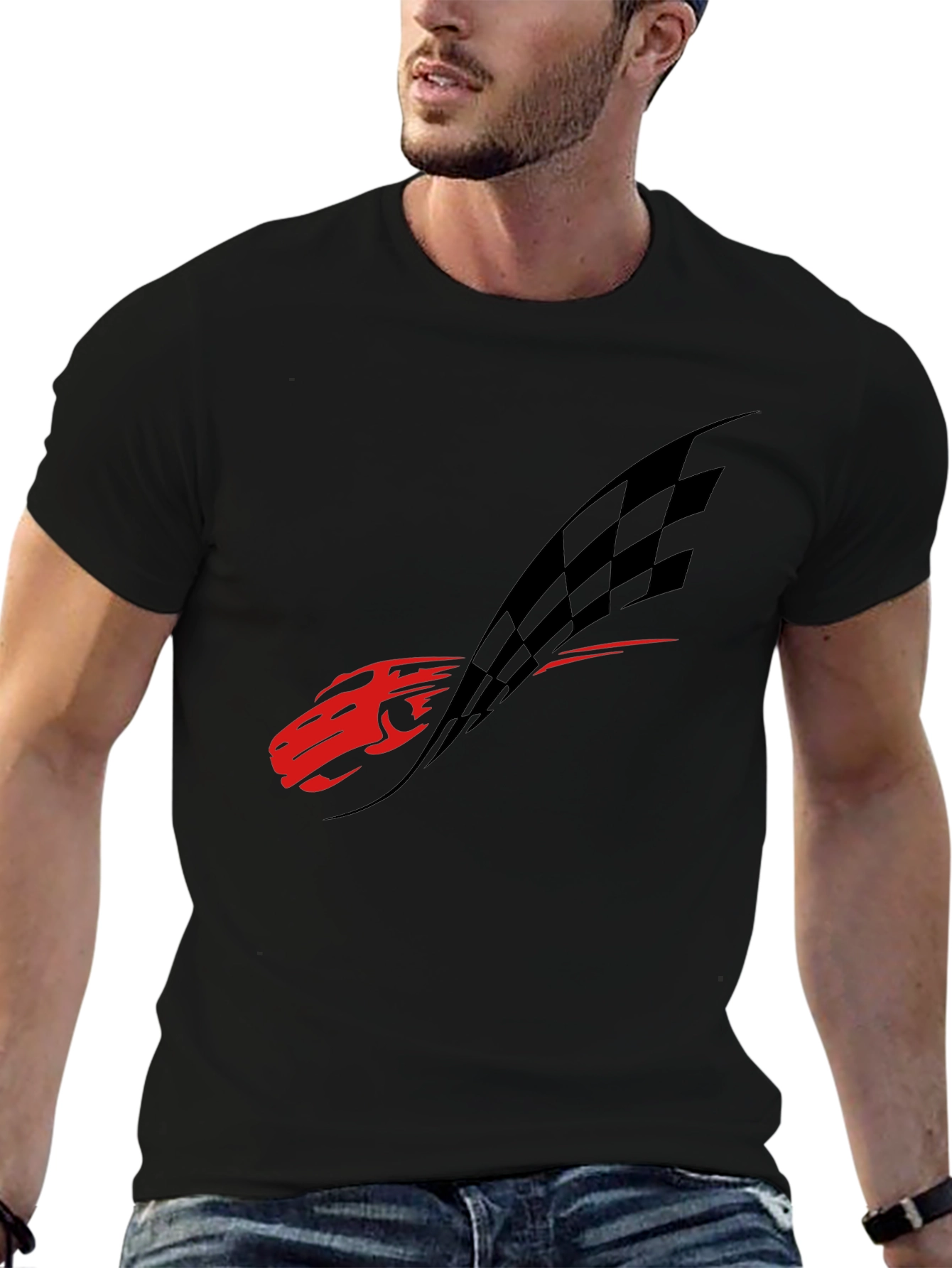 Red Racecar Black Tee