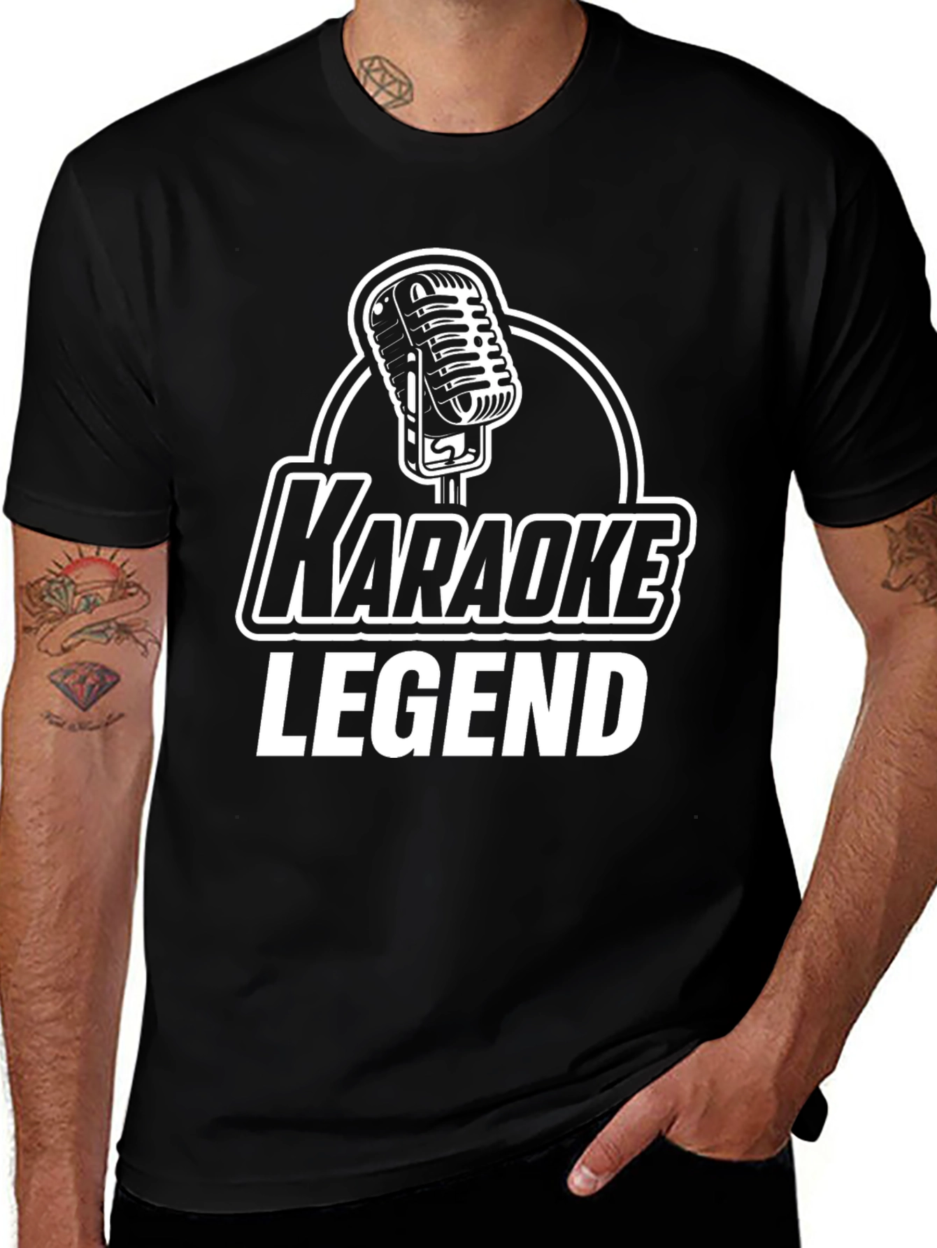 Karaoke Legend T-Shirt - Microphone Graphic Tee