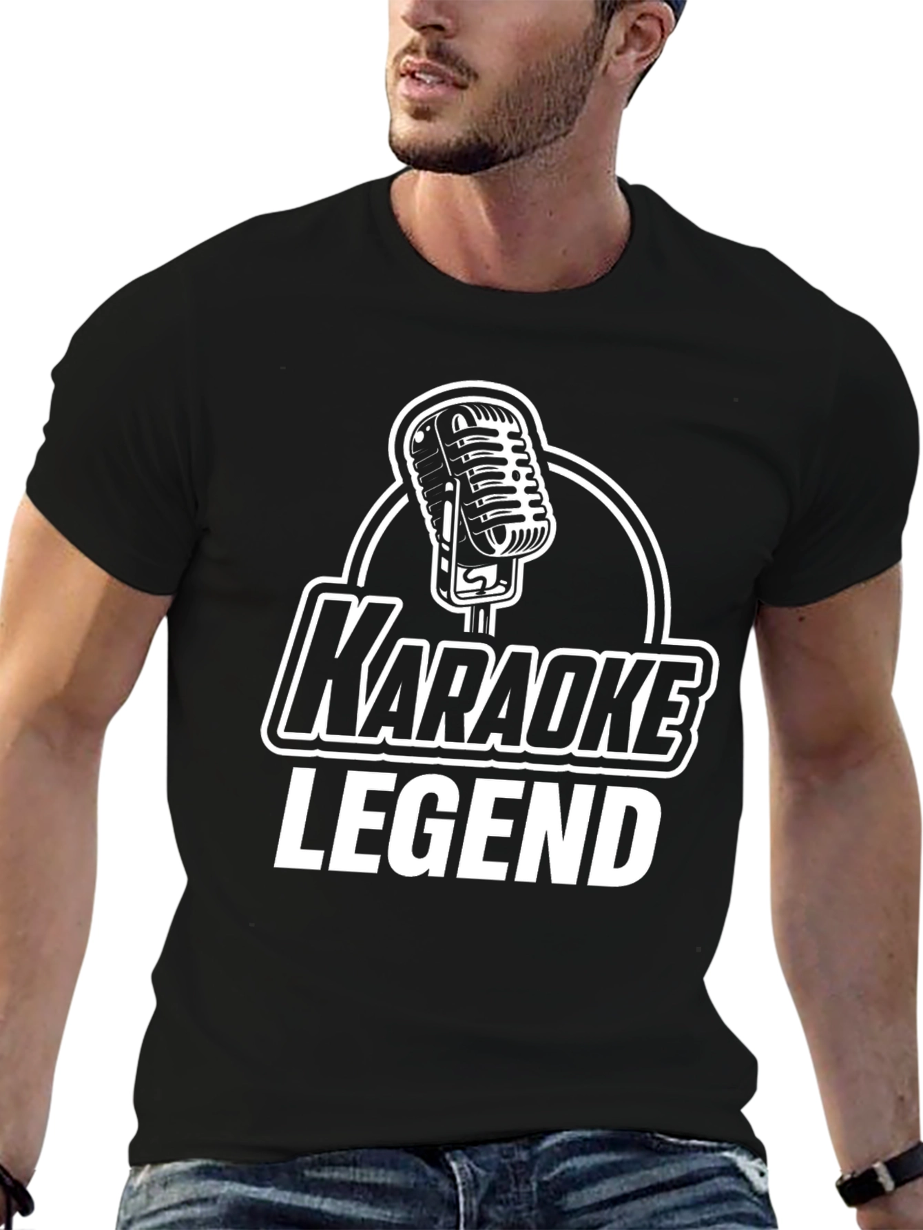 Karaoke Legend T-Shirt - Microphone Graphic Tee