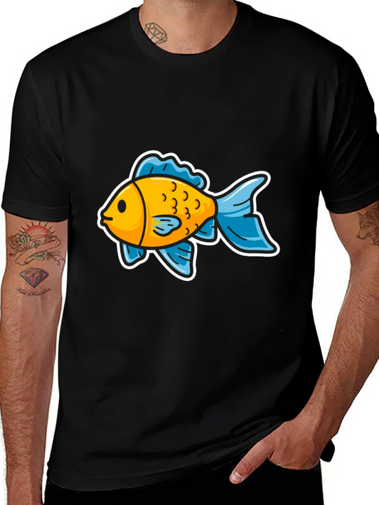Goldfish Graphic Tee - Black Cotton Blend