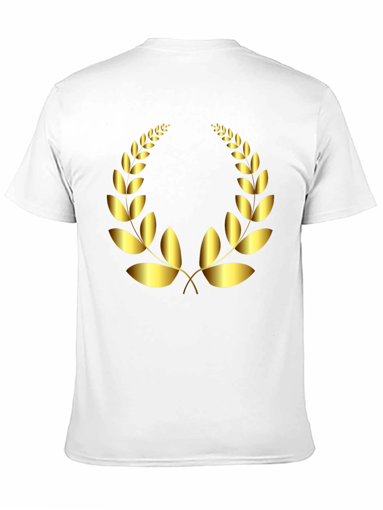 Golden Laurel Wreath Graphic Tee - Classic Style