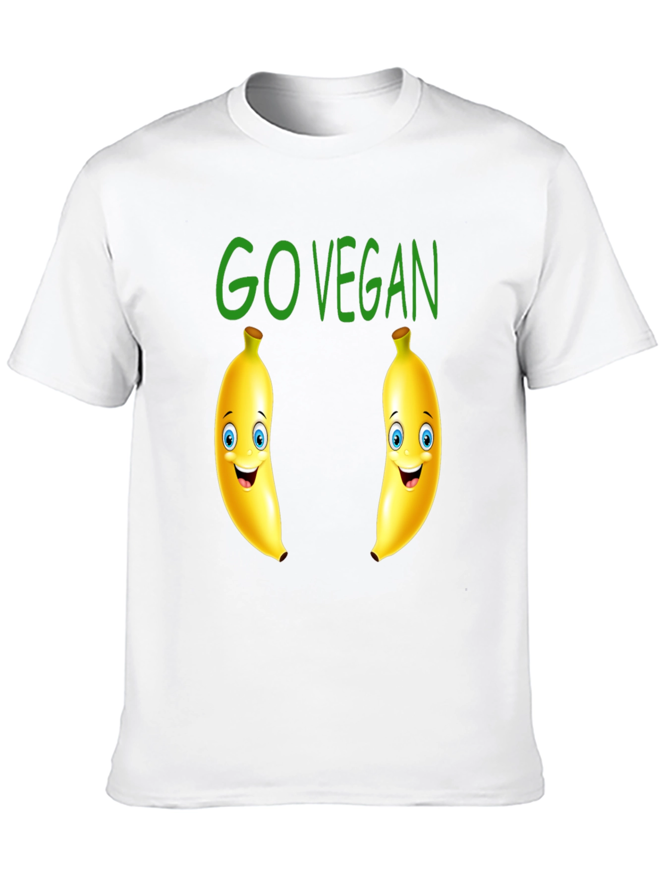 Go Vegan Banana Cartoon Graphic Tee