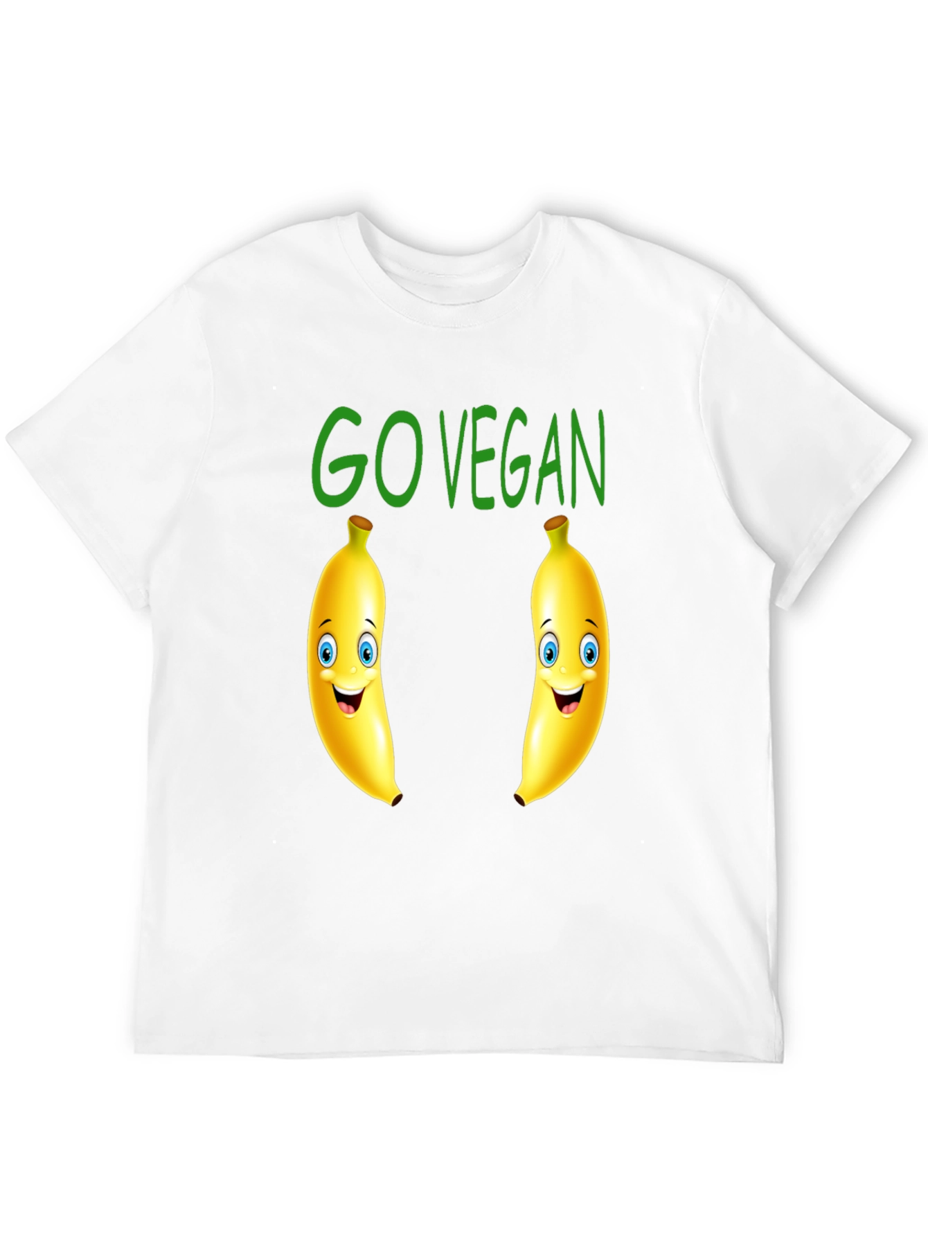 Go Vegan Banana Cartoon Graphic Tee