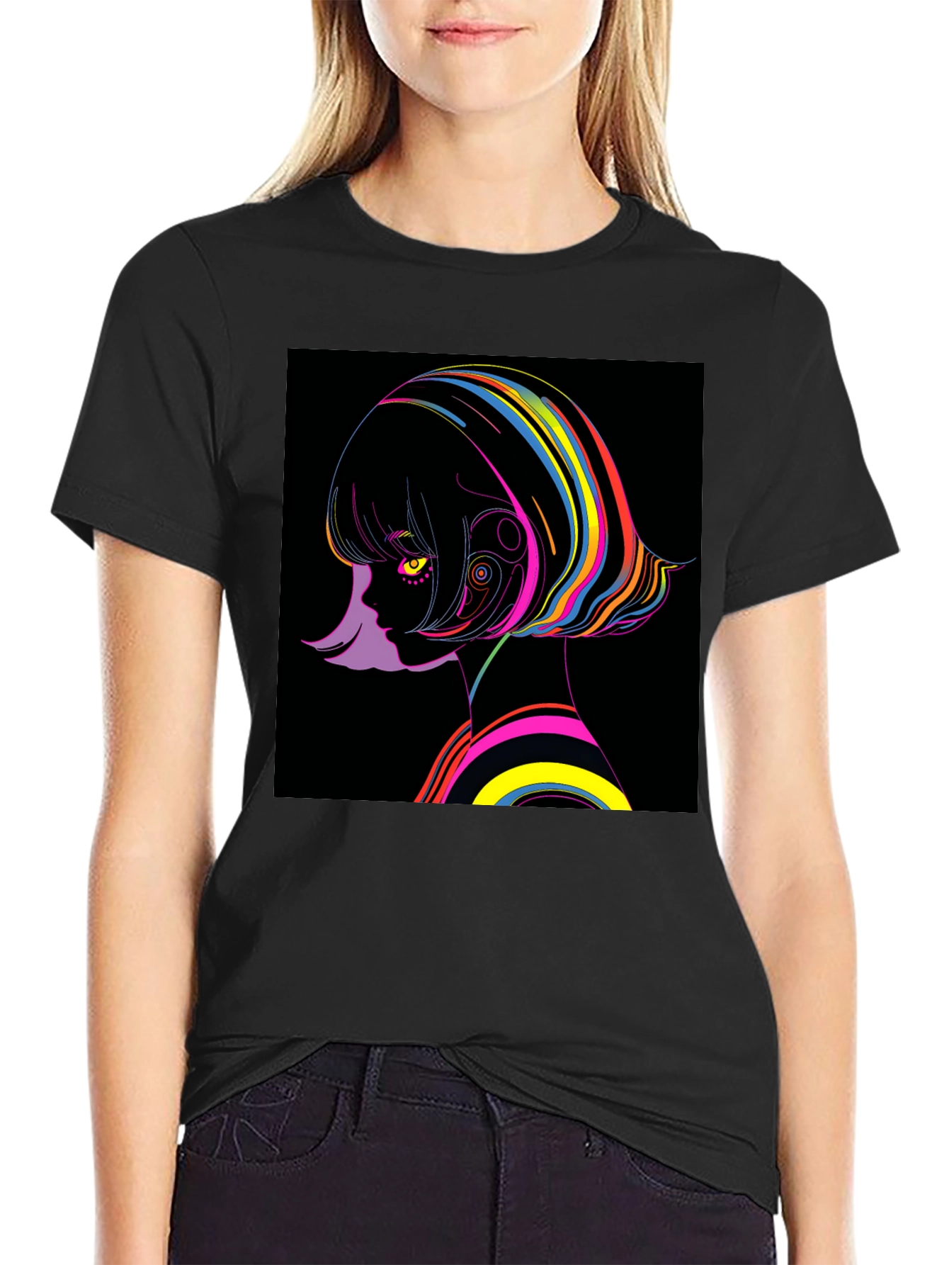 Neon Girl Graphic T-Shirt - Bold & Stylish