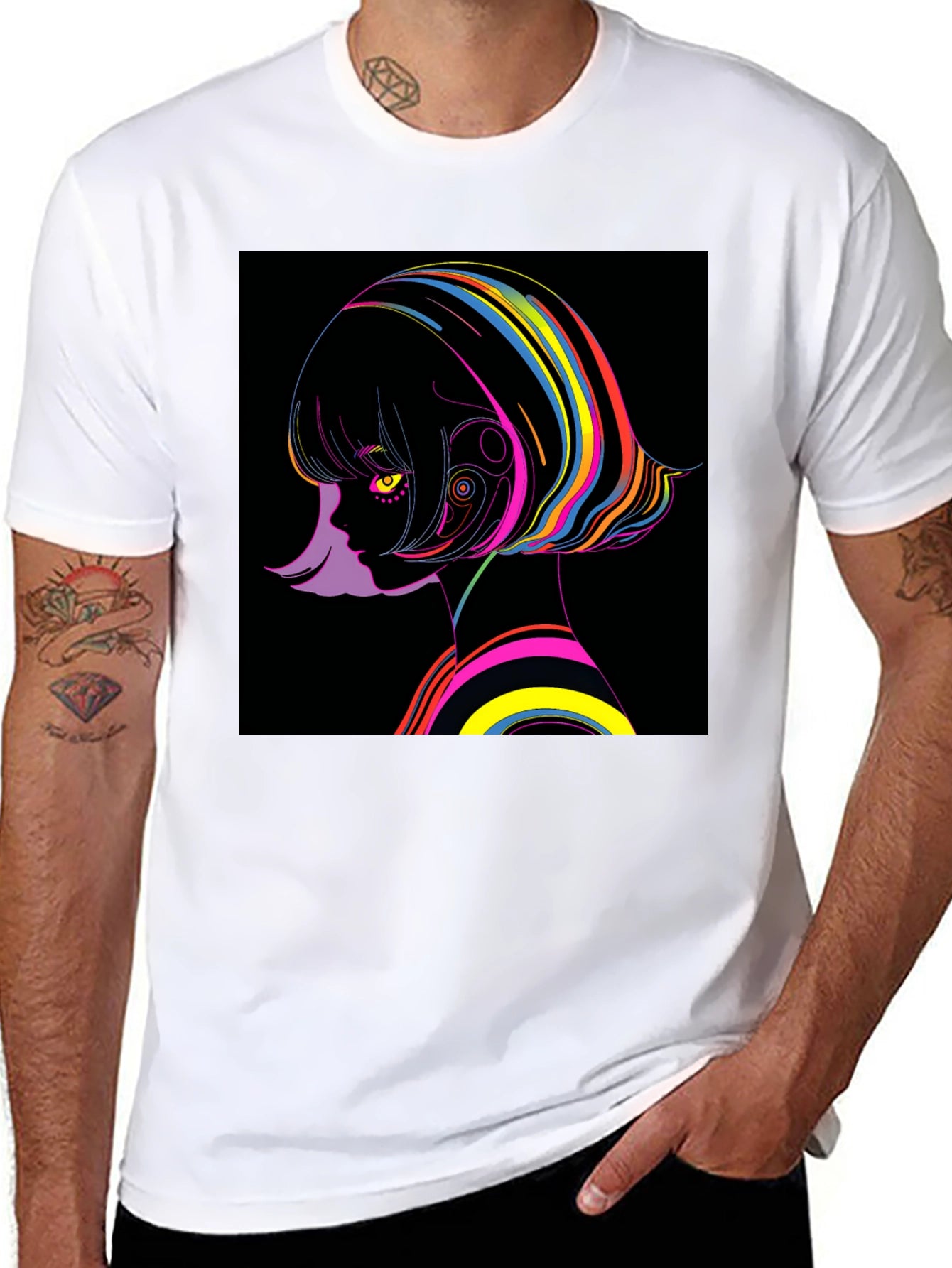 Neon Girl Graphic T-Shirt - Bold & Stylish