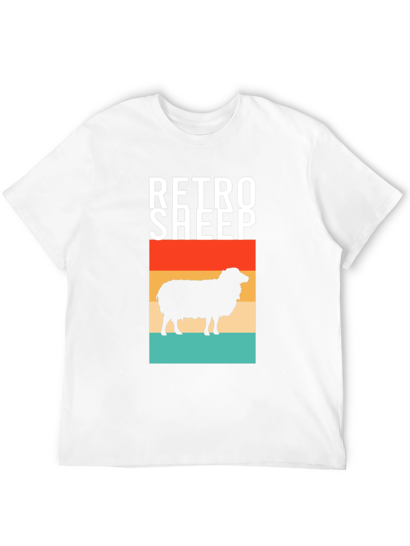 Retro Sheep Graphic Tee - Stylish Mens Black T-Shirt