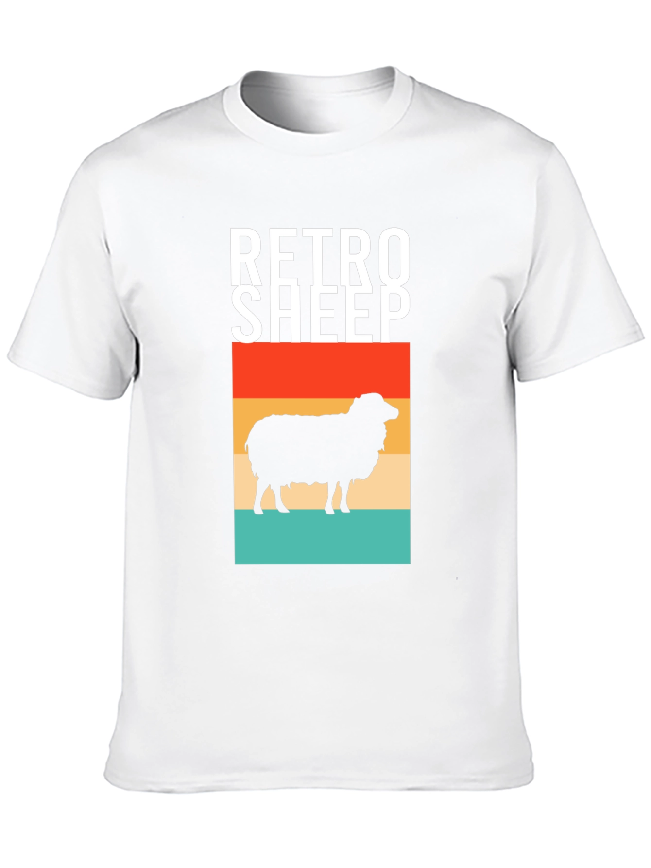 Retro Sheep Graphic Tee - Stylish Mens Black T-Shirt
