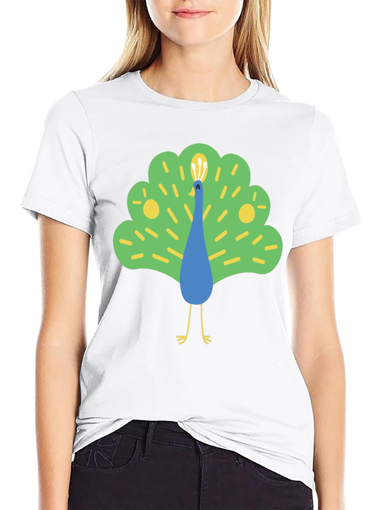 Peacock Graphic Tee - Mens Black T-Shirt