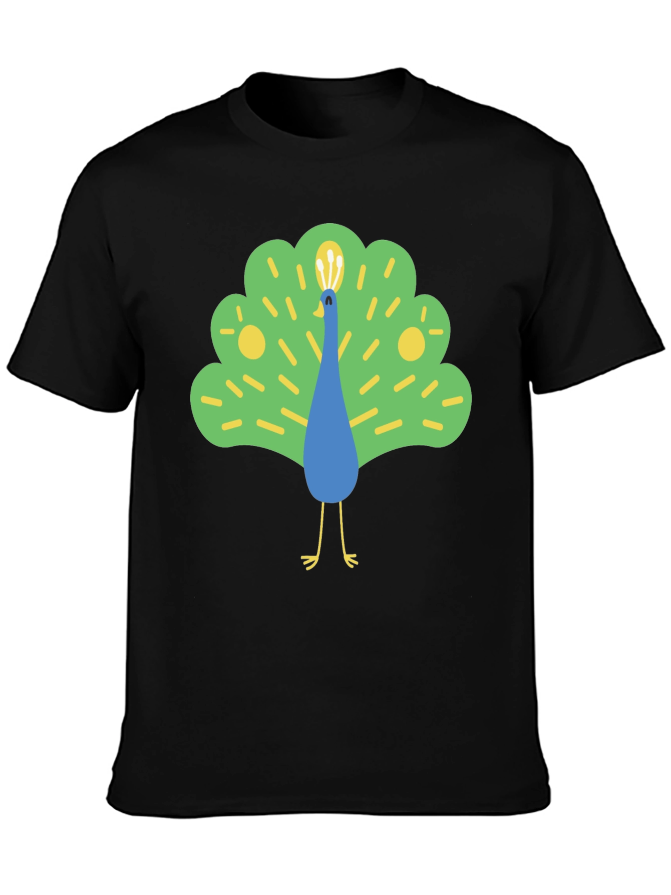 Peacock Graphic Tee - Mens Black T-Shirt
