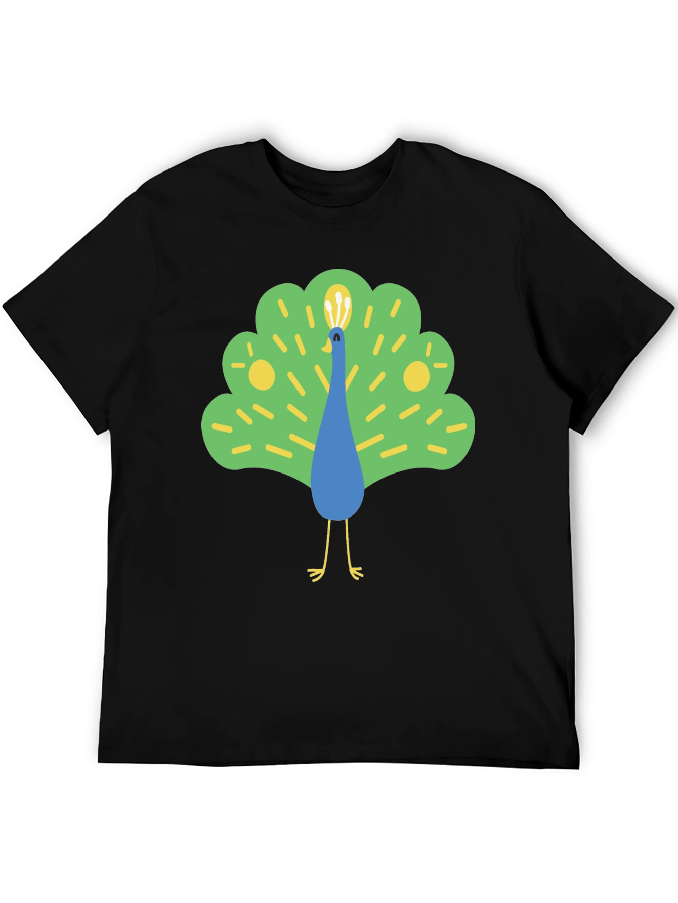 Peacock Graphic Tee - Mens Black T-Shirt