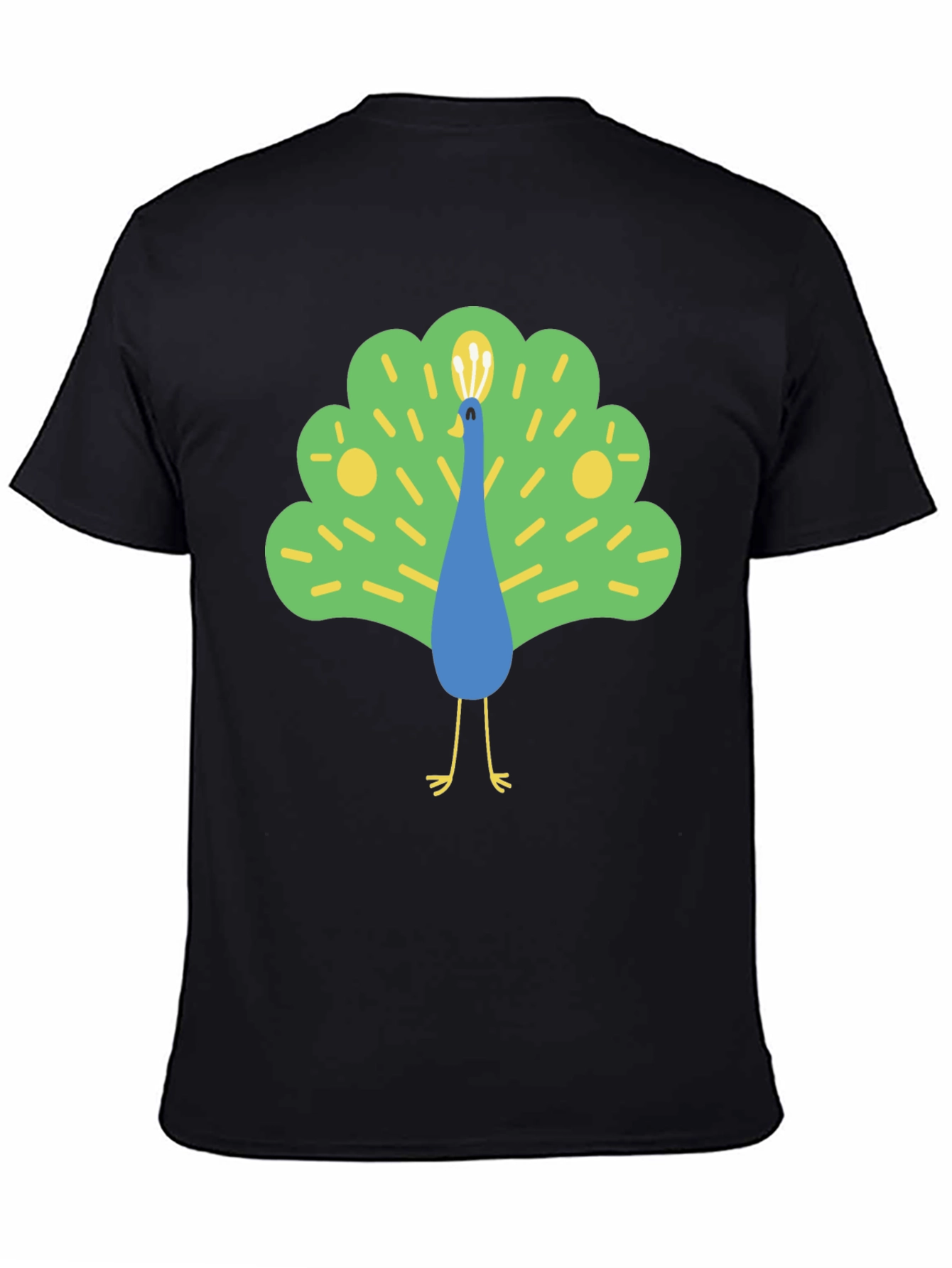 Peacock Graphic Tee - Mens Black T-Shirt