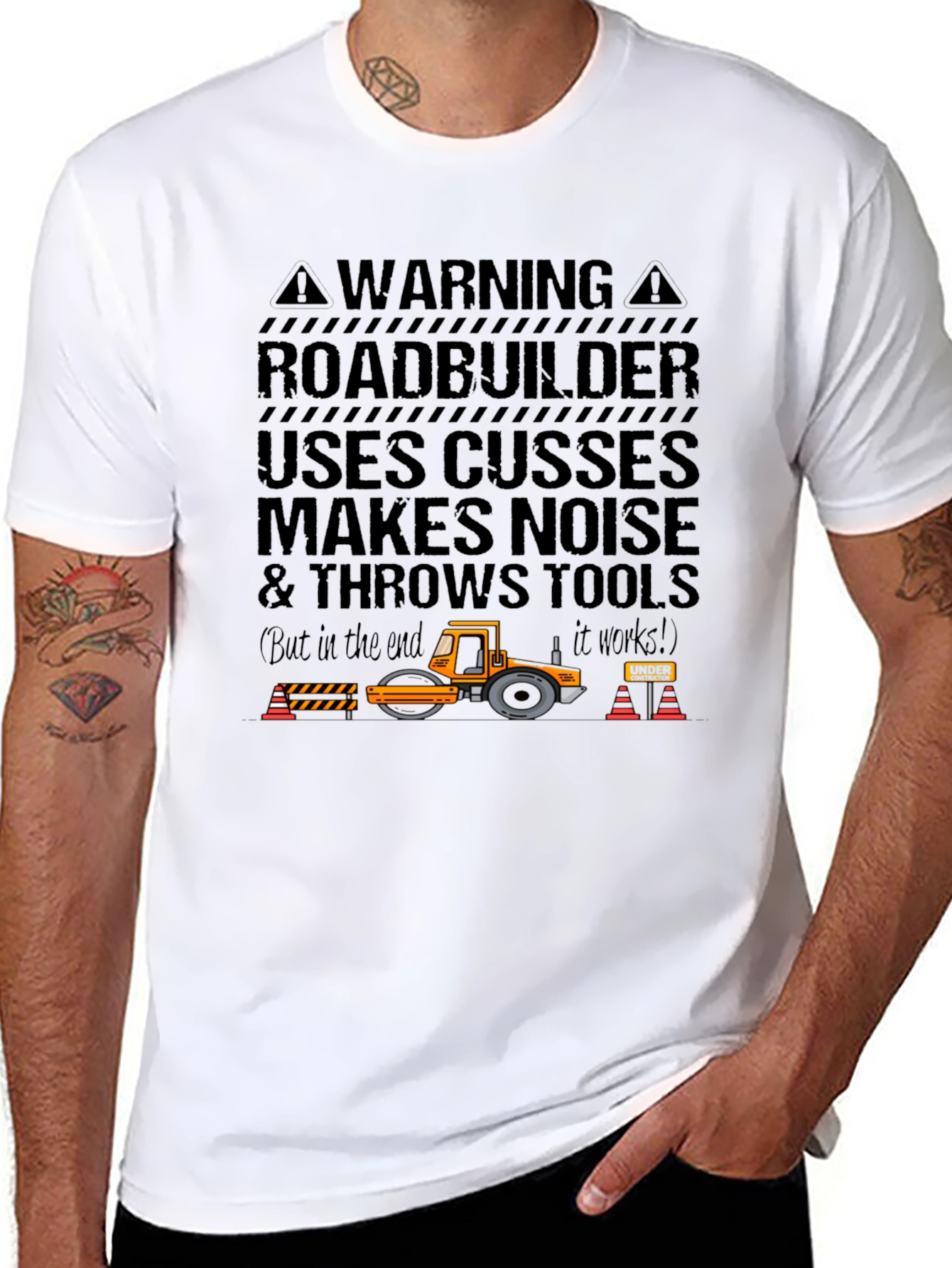 Roadbuilder T-Shirt - Funny Construction Worker Tee
