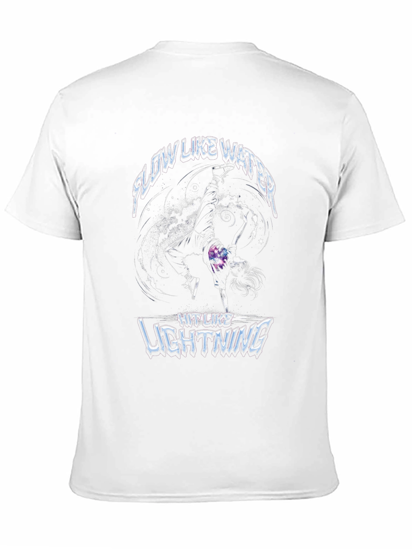 Flow Like Water Lightning Strike Graphic T-Shirt