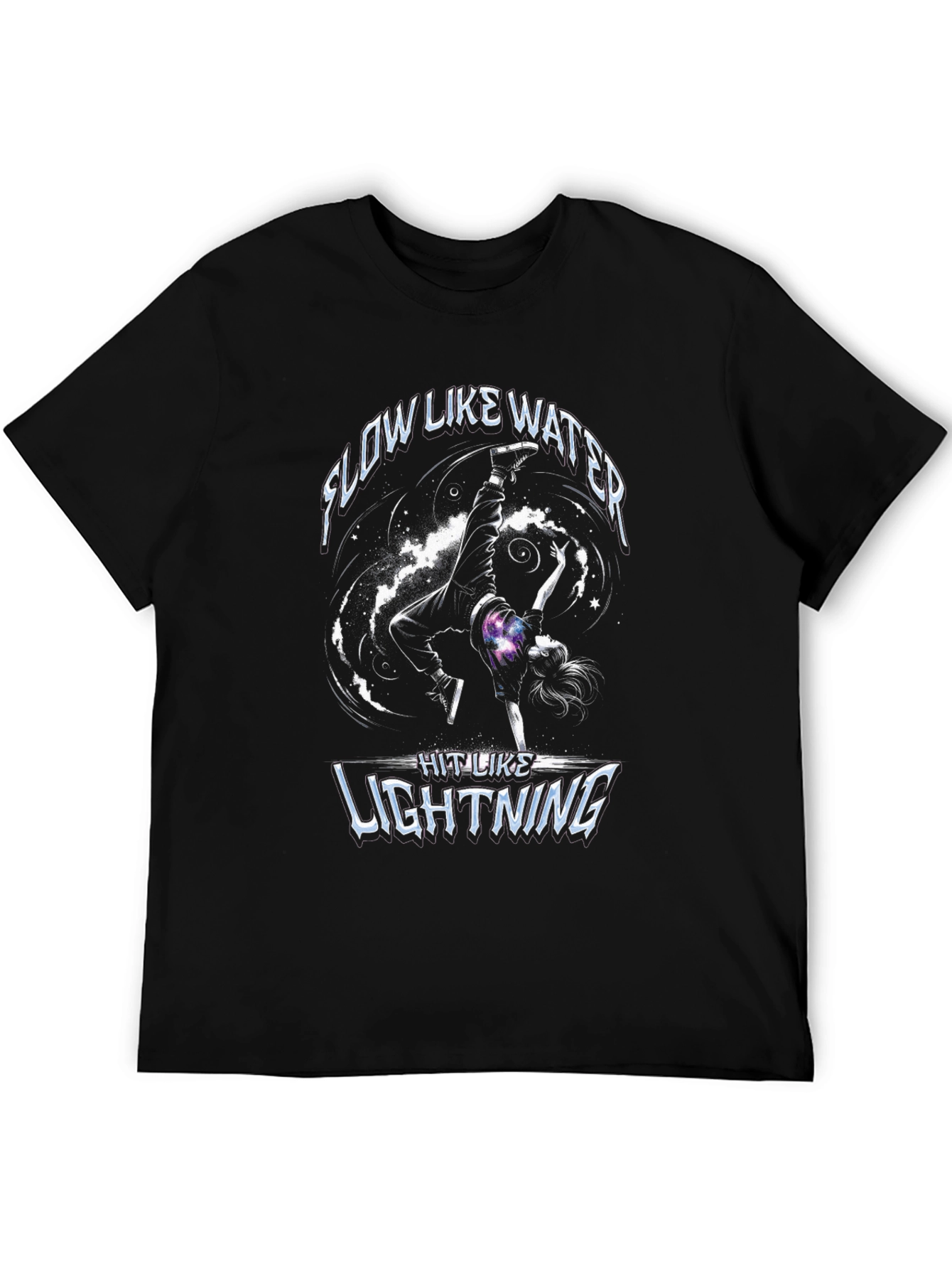 Flow Like Water Lightning Strike Graphic T-Shirt