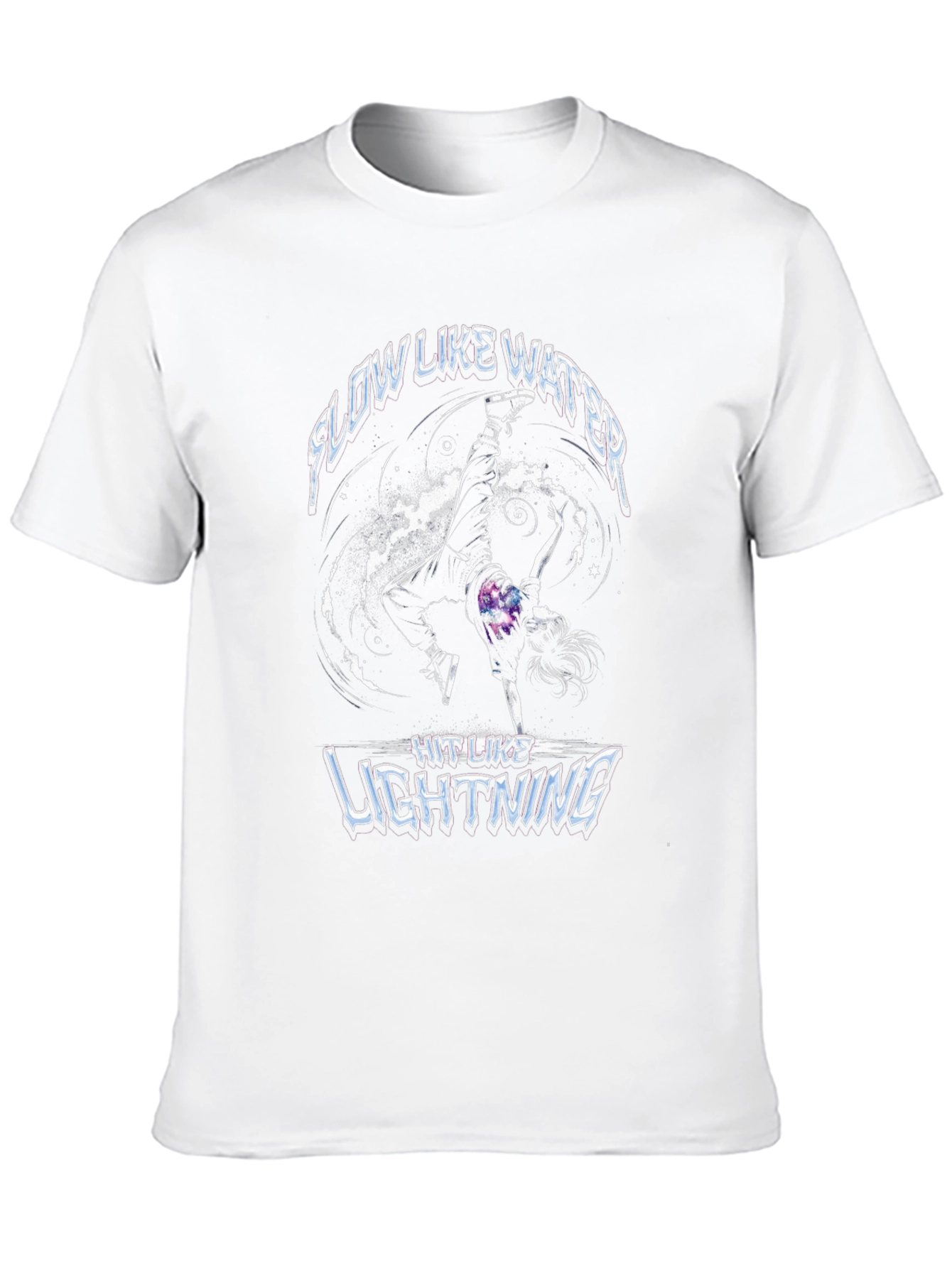 Flow Like Water Lightning Strike Graphic T-Shirt