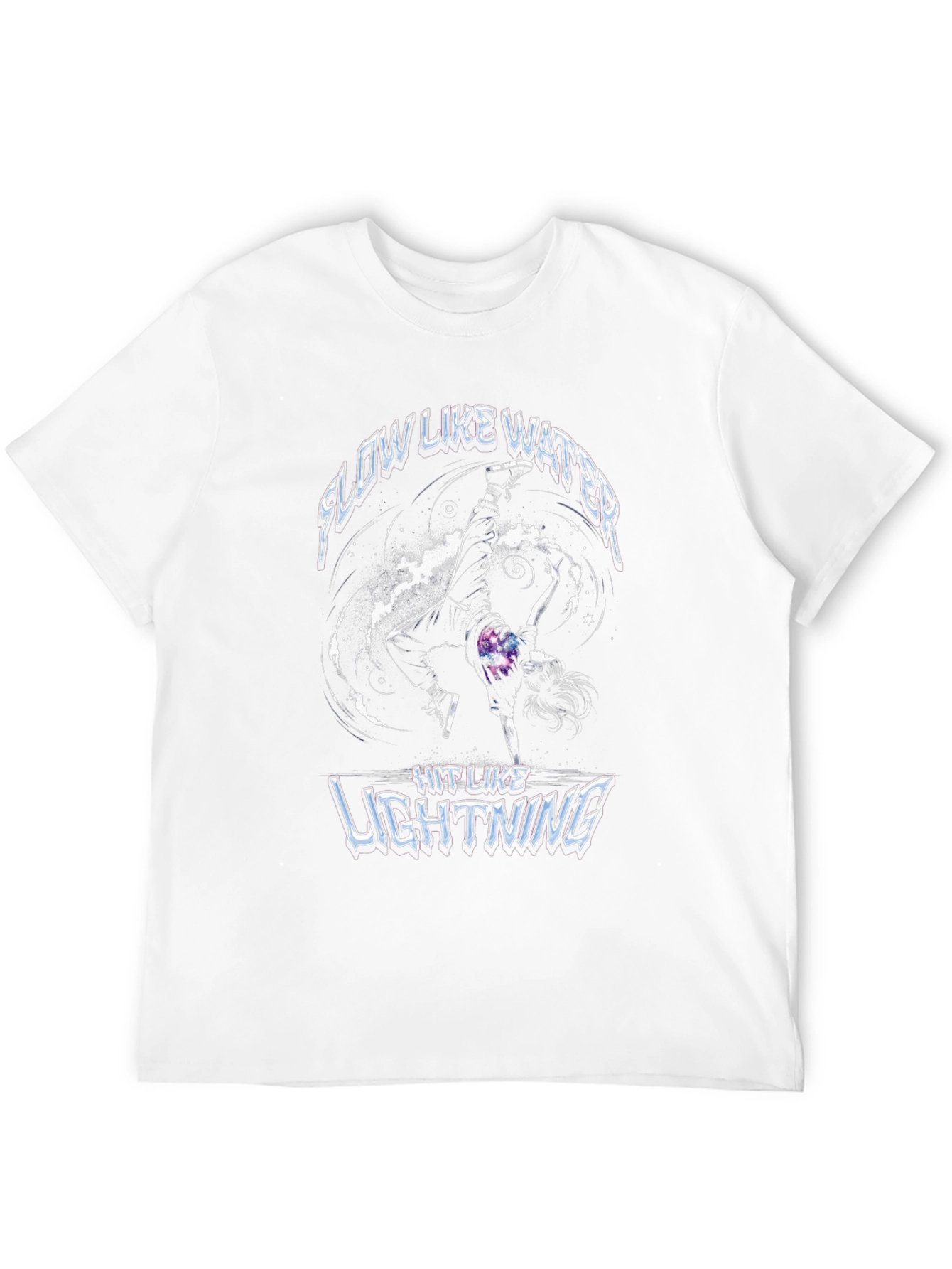 Flow Like Water Lightning Strike Graphic T-Shirt