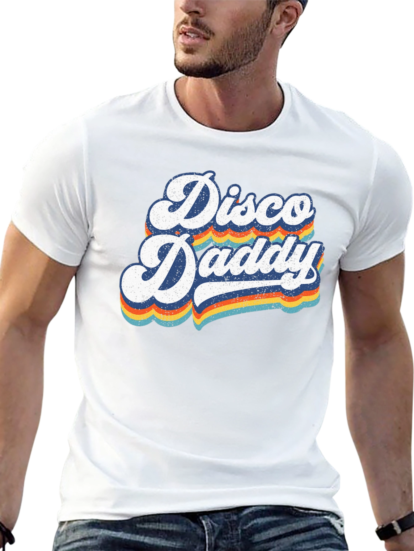 Disco Daddy Retro Graphic T-Shirt - Black