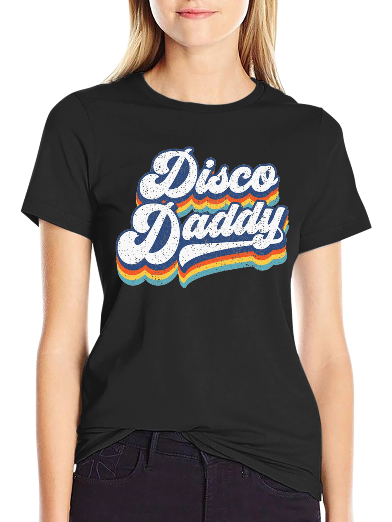 Disco Daddy Retro Graphic T-Shirt - Black