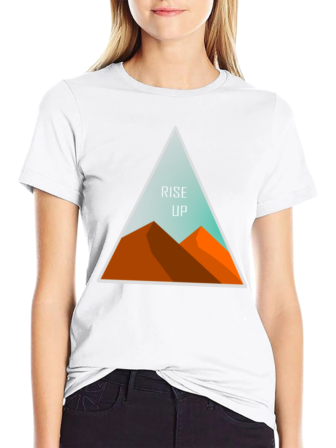 Rise Up Graphic Tee - Black Cotton Blend
