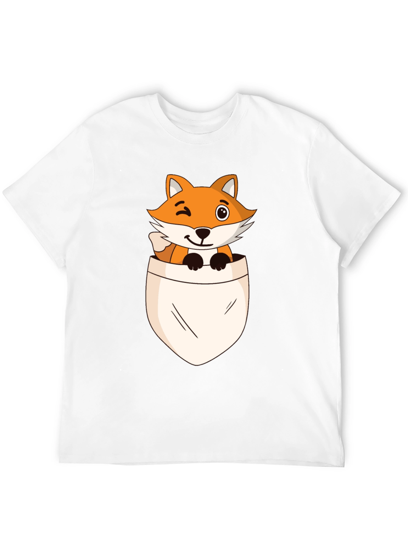 Fox in Pocket Graphic T-Shirt