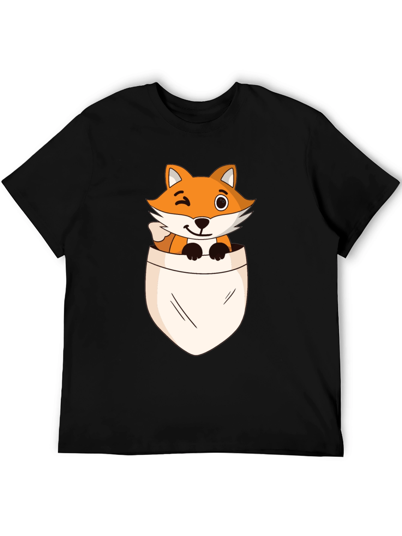 Fox in Pocket Graphic T-Shirt