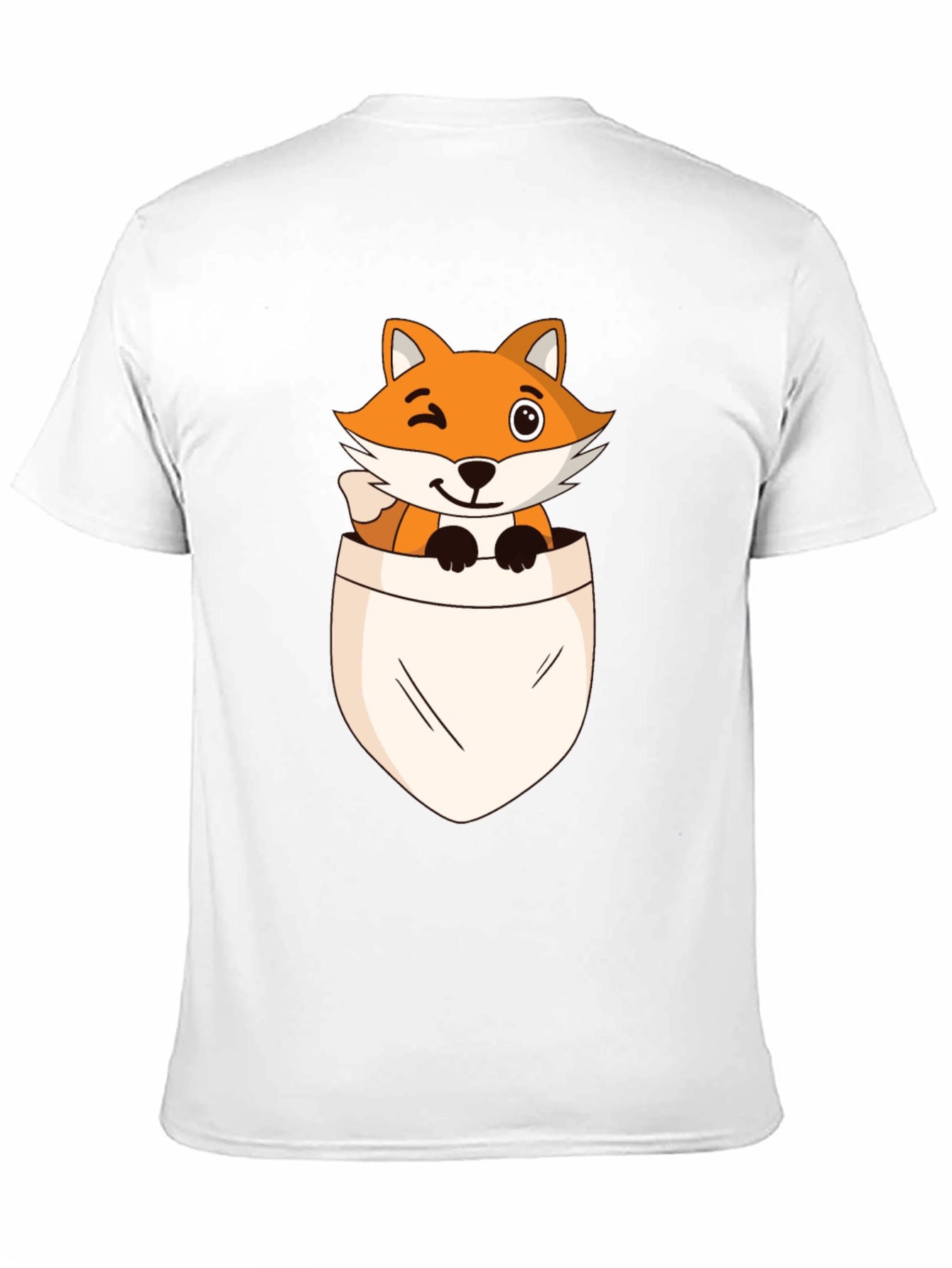 Fox in Pocket Graphic T-Shirt