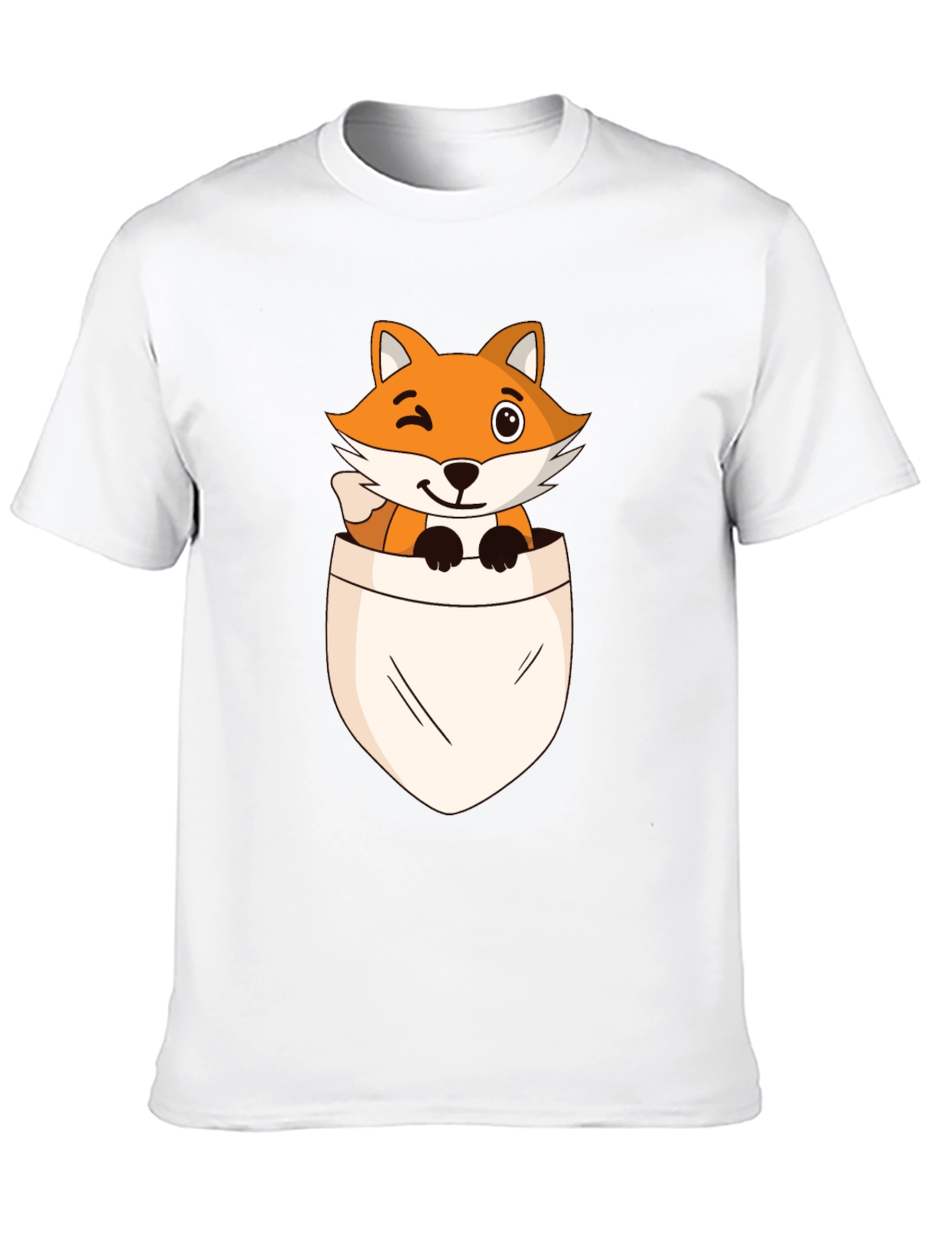 Fox in Pocket Graphic T-Shirt
