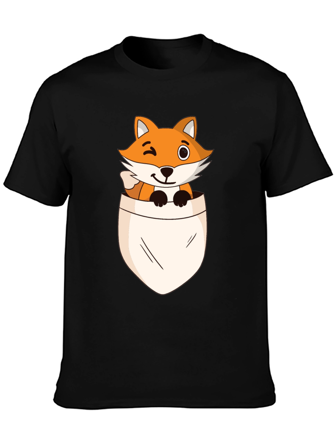 Fox in Pocket Graphic T-Shirt