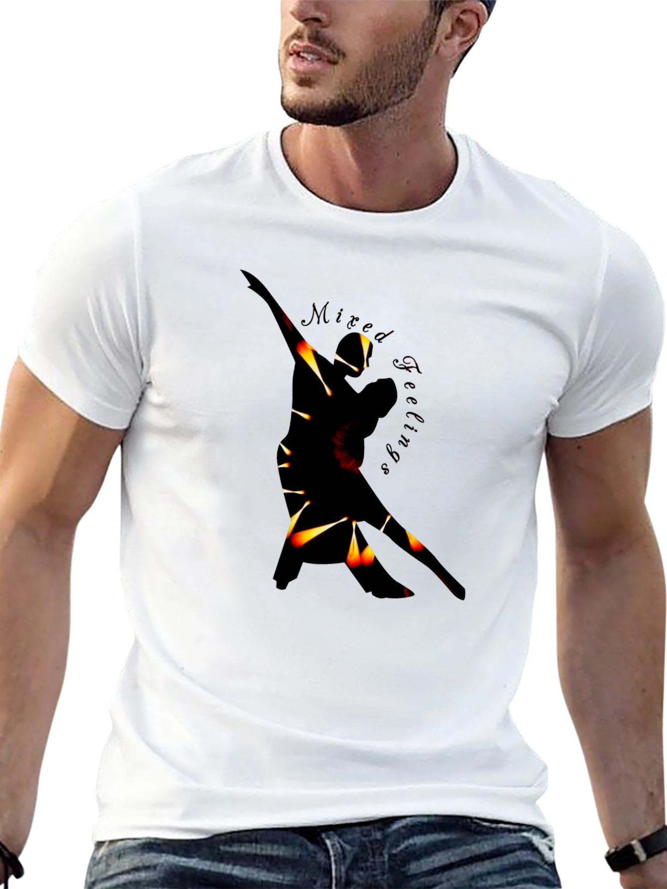 Mixed Feelings Graphic T-Shirt - Premium Black Tee