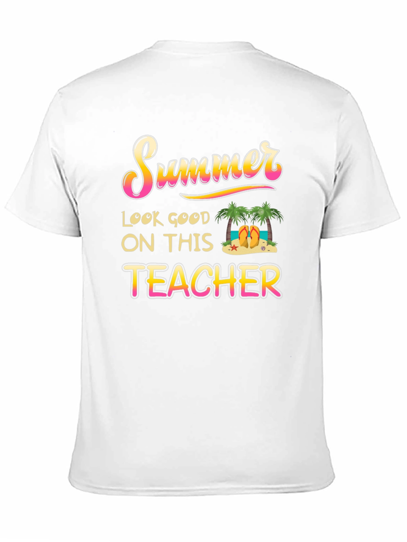 Summer Teacher Graphic T-Shirt - Black