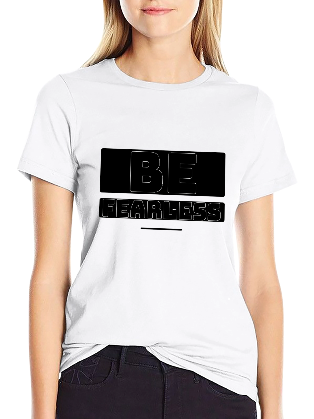 Be Fearless Graphic Black T-Shirt