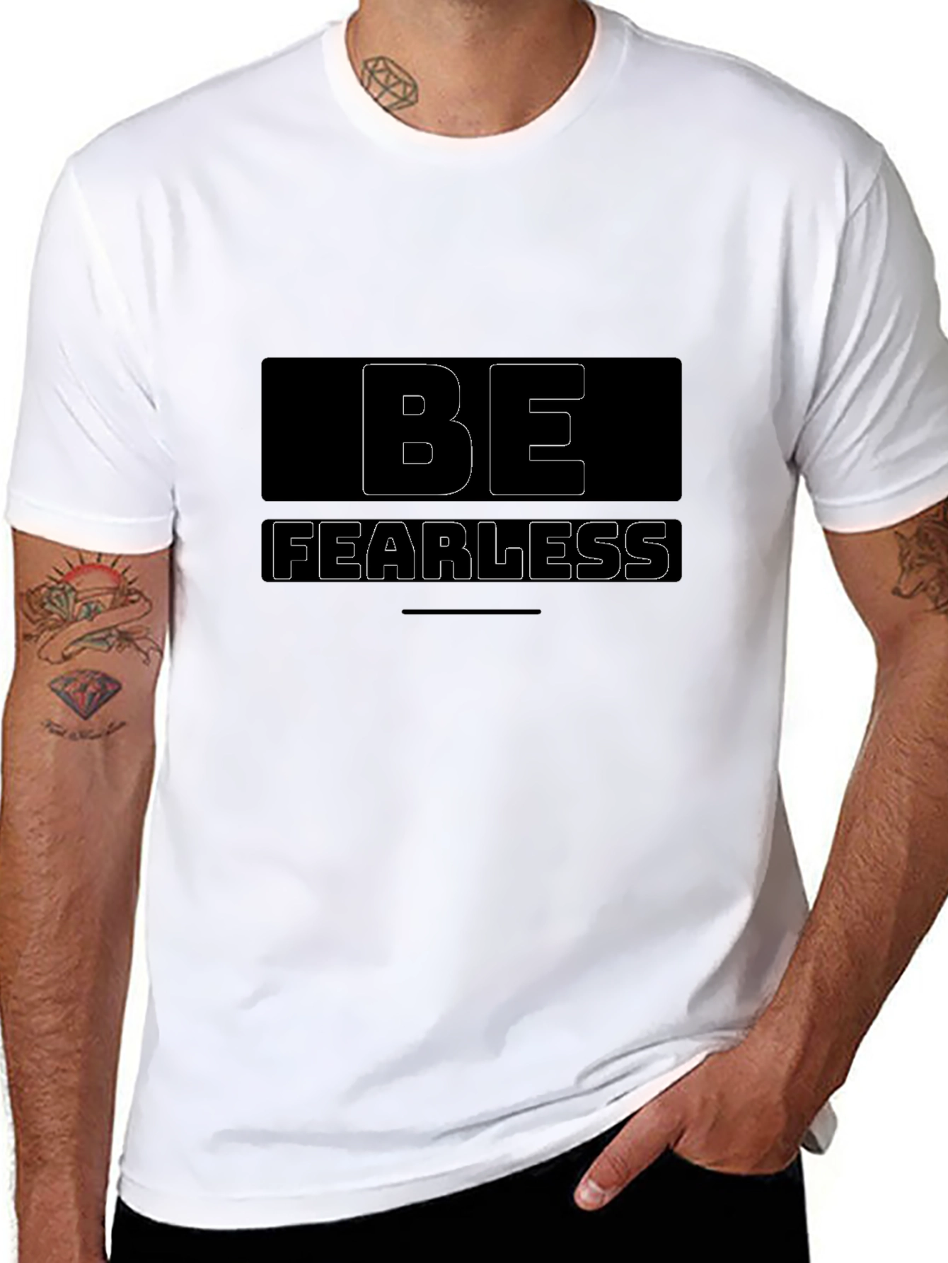 Be Fearless Graphic Black T-Shirt