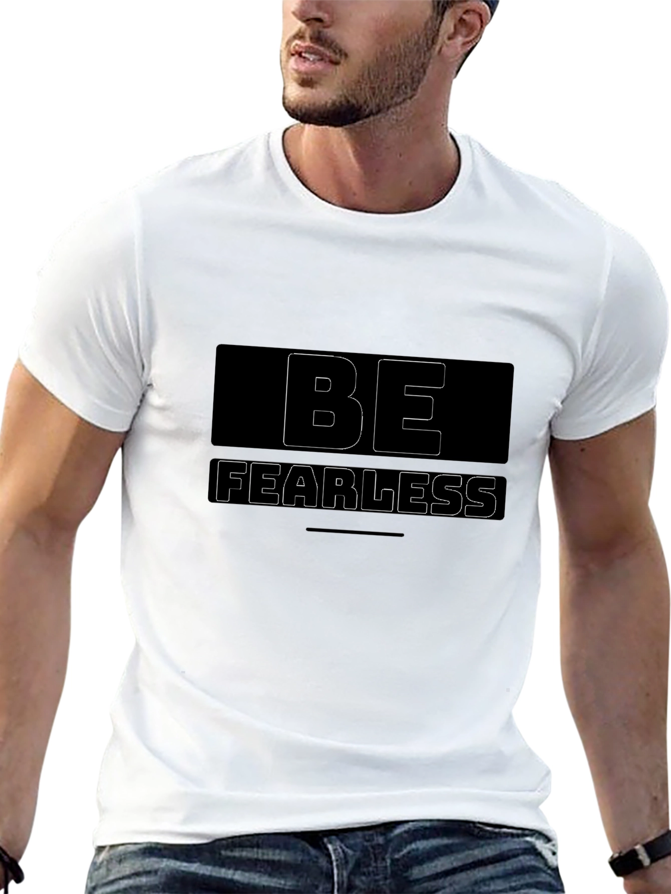 Be Fearless Graphic Black T-Shirt