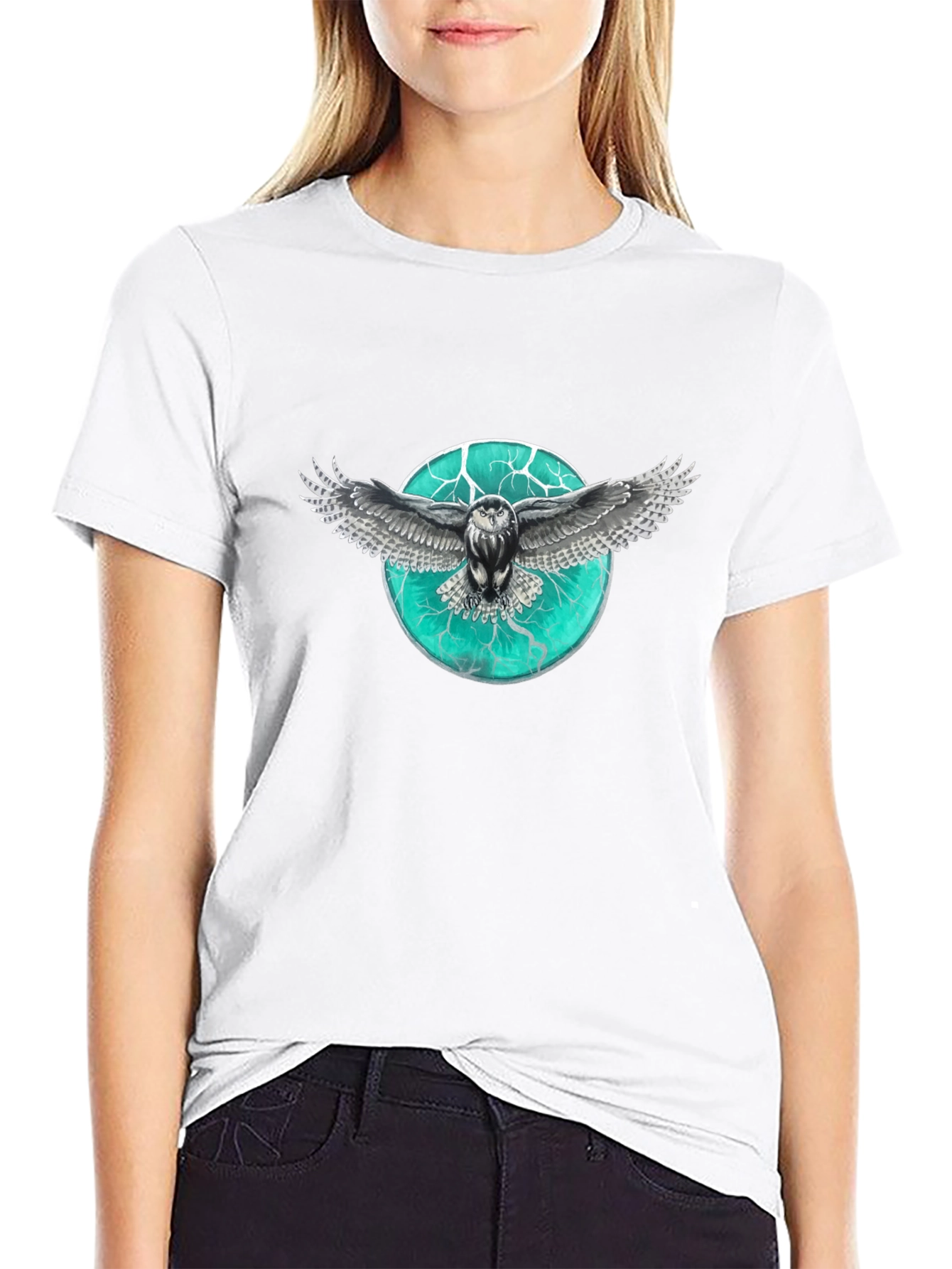 Owl Graphic Print Mens T-Shirt