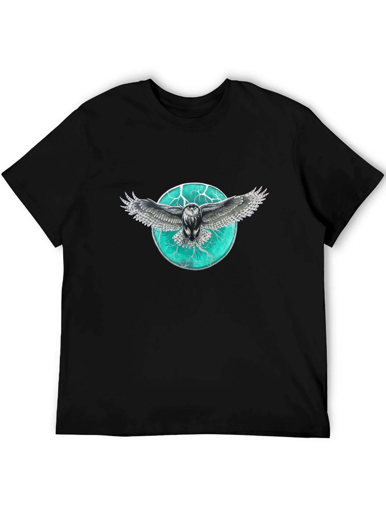 Owl Graphic Print Mens T-Shirt