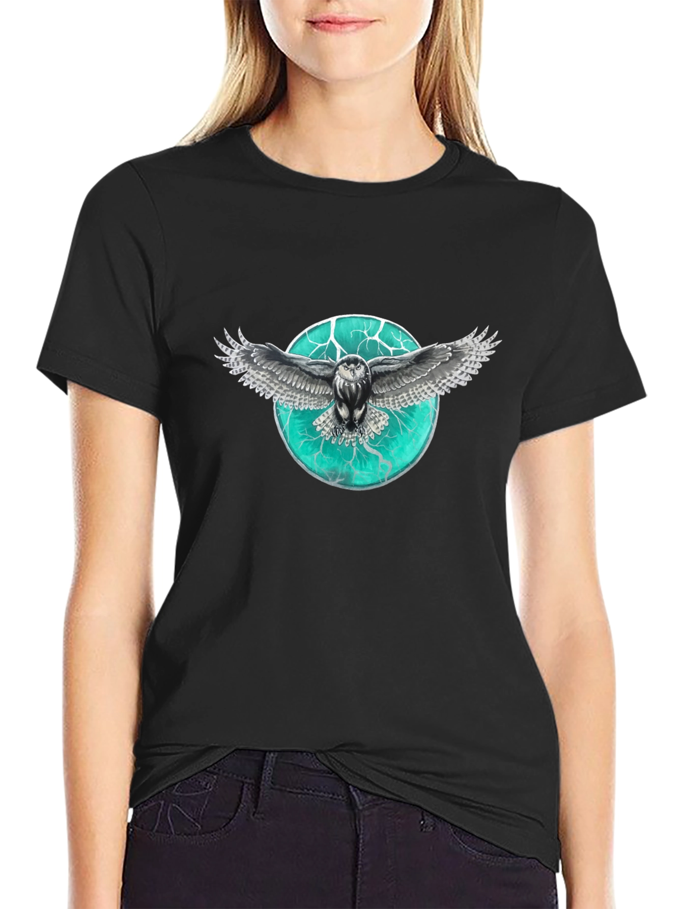 Owl Graphic Print Mens T-Shirt