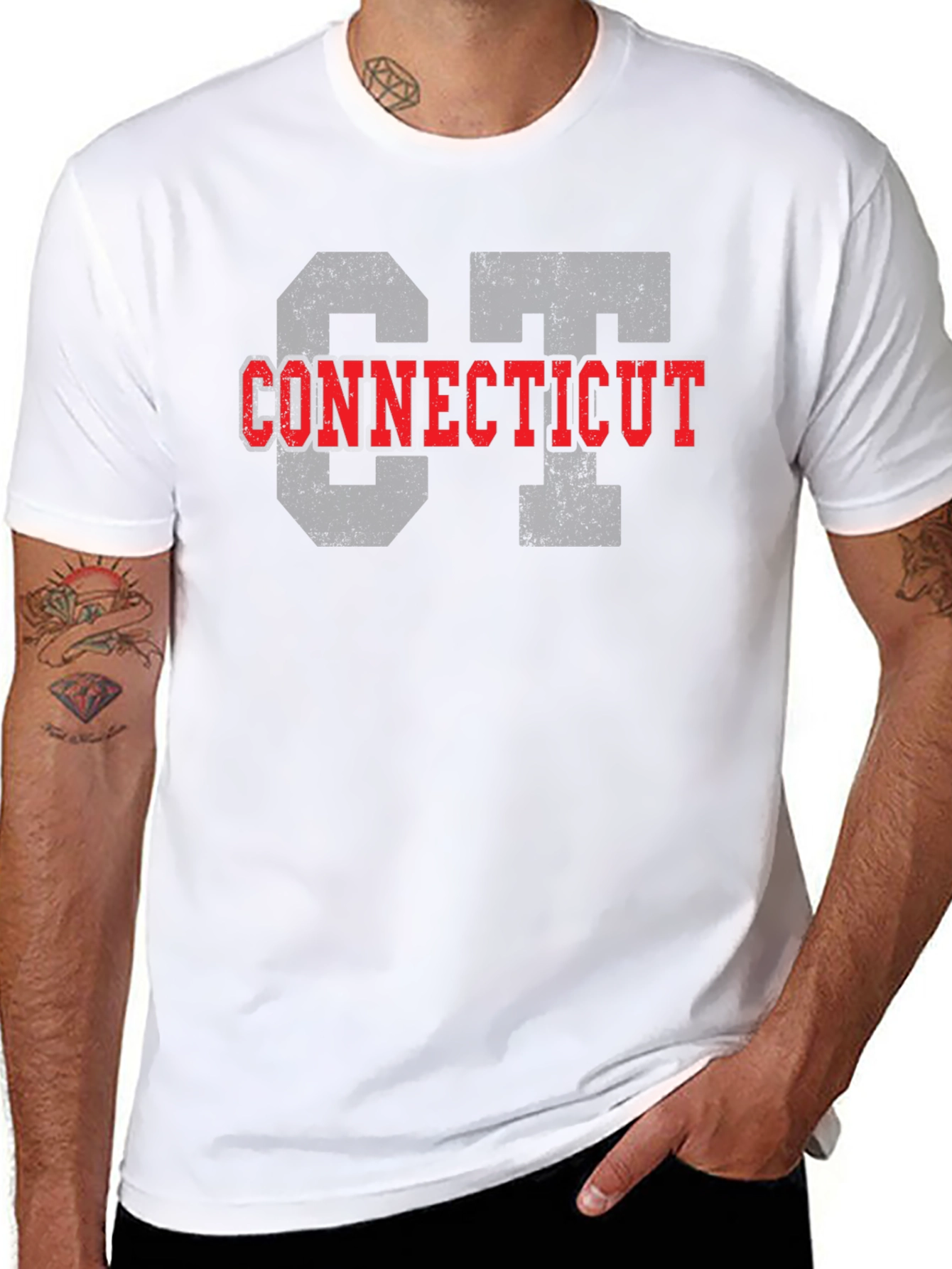Connecticut State Tee - Black Graphic T-Shirt